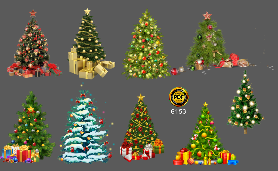 Hình ảnh cây thông noel tách nền #2 file coreldraw