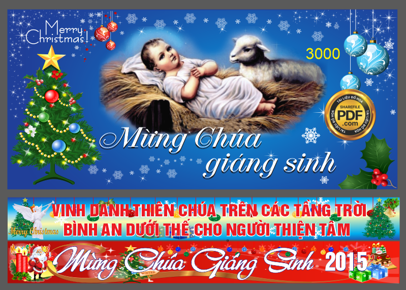 Băng rôn phông nền giáng sinh noel coreldraw