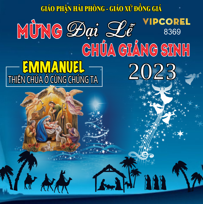 Phông mừng đại lễ cháu giáng sinh file corel