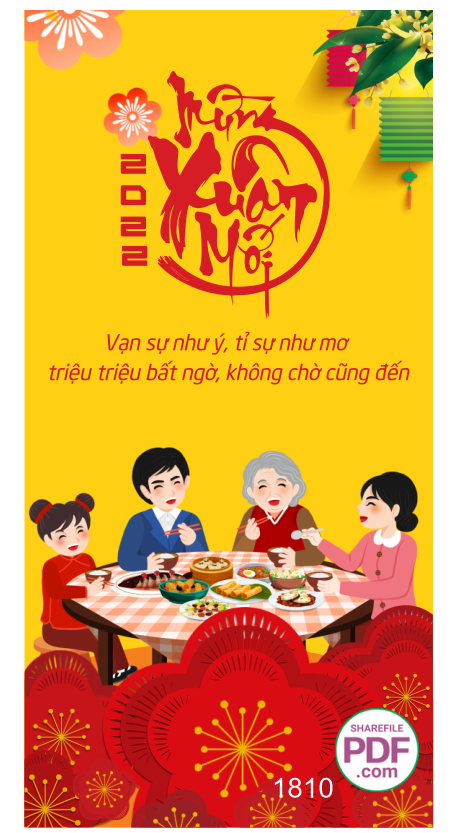 Bao lì xì Mừng xuân mới vạn sự như ý file PDF & CDR