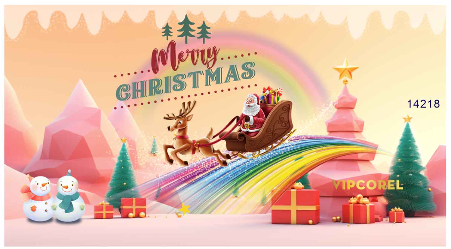 Market trang trí Giáng Sinh 2025 file corel #5