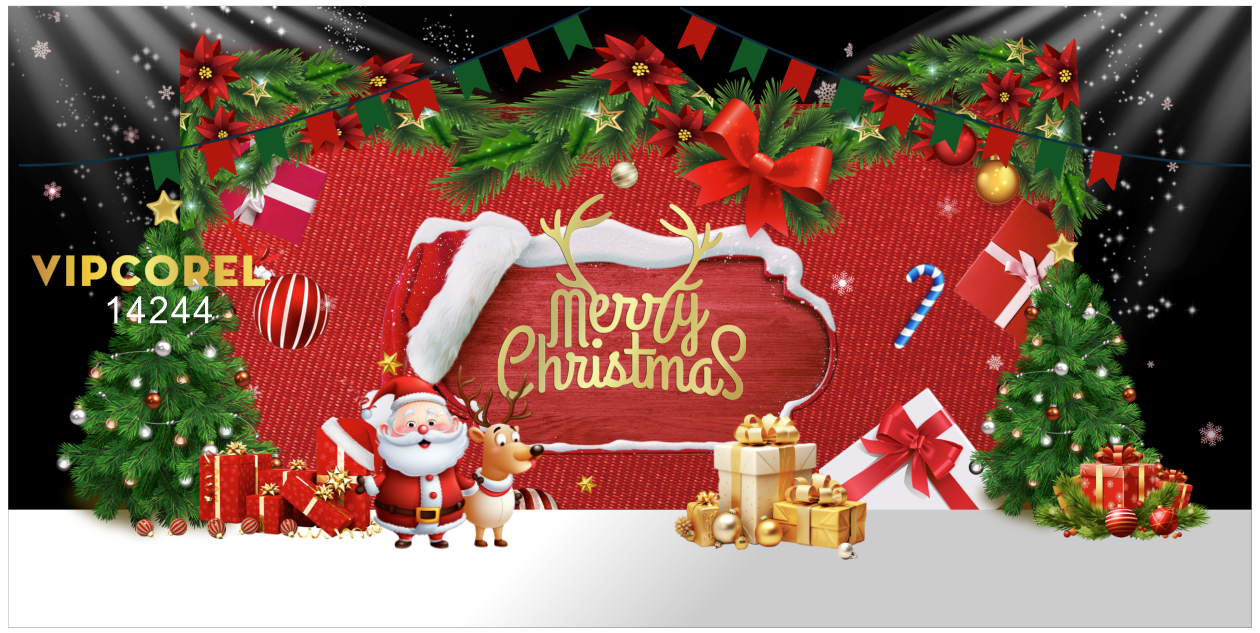 Market trang trí Giáng Sinh 2025 file corel #19