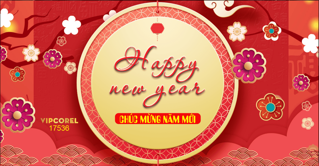 Backdrop Happy New Year 2026 file corel #277