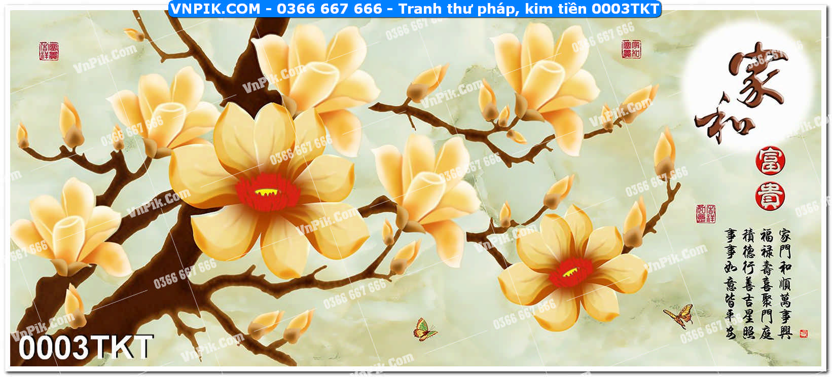 Tranh Thư Pháp – Kim Tiền 0003TKT