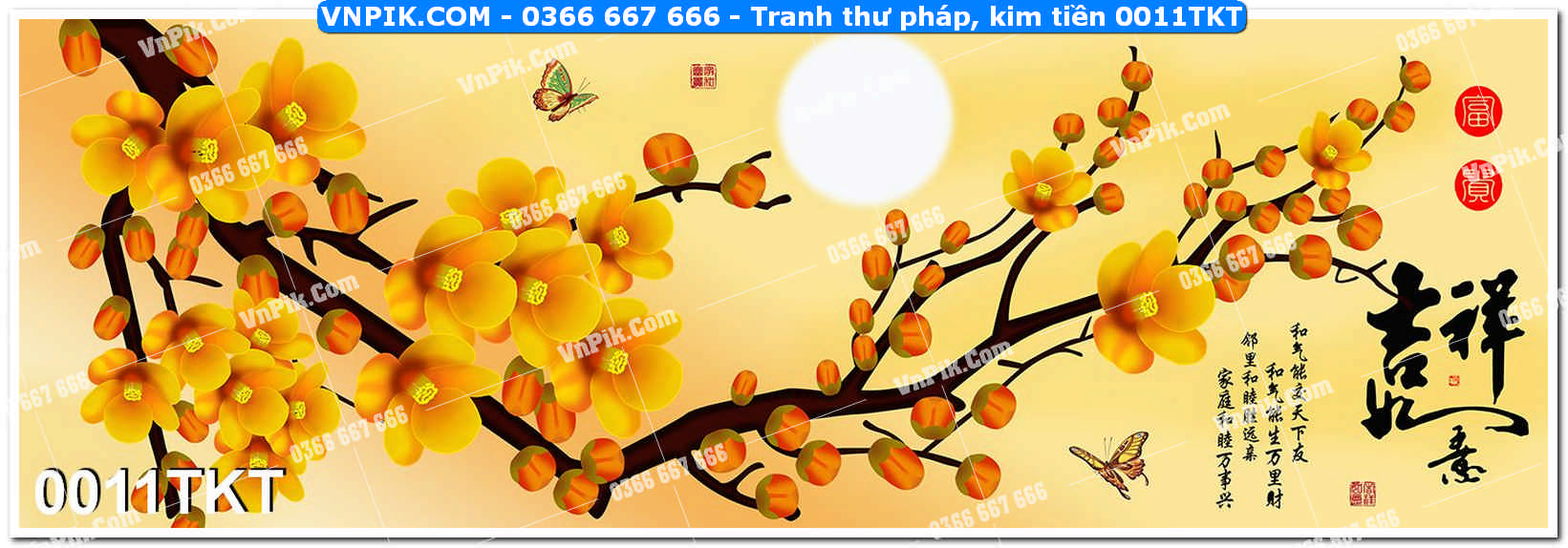 Tranh Thư Pháp – Kim Tiền 0011TKT