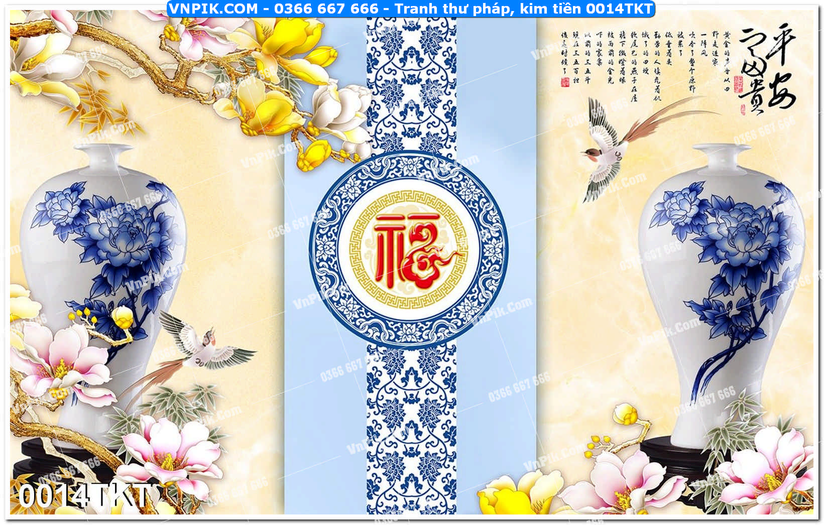 Tranh Thư Pháp – Kim Tiền 0014TKT