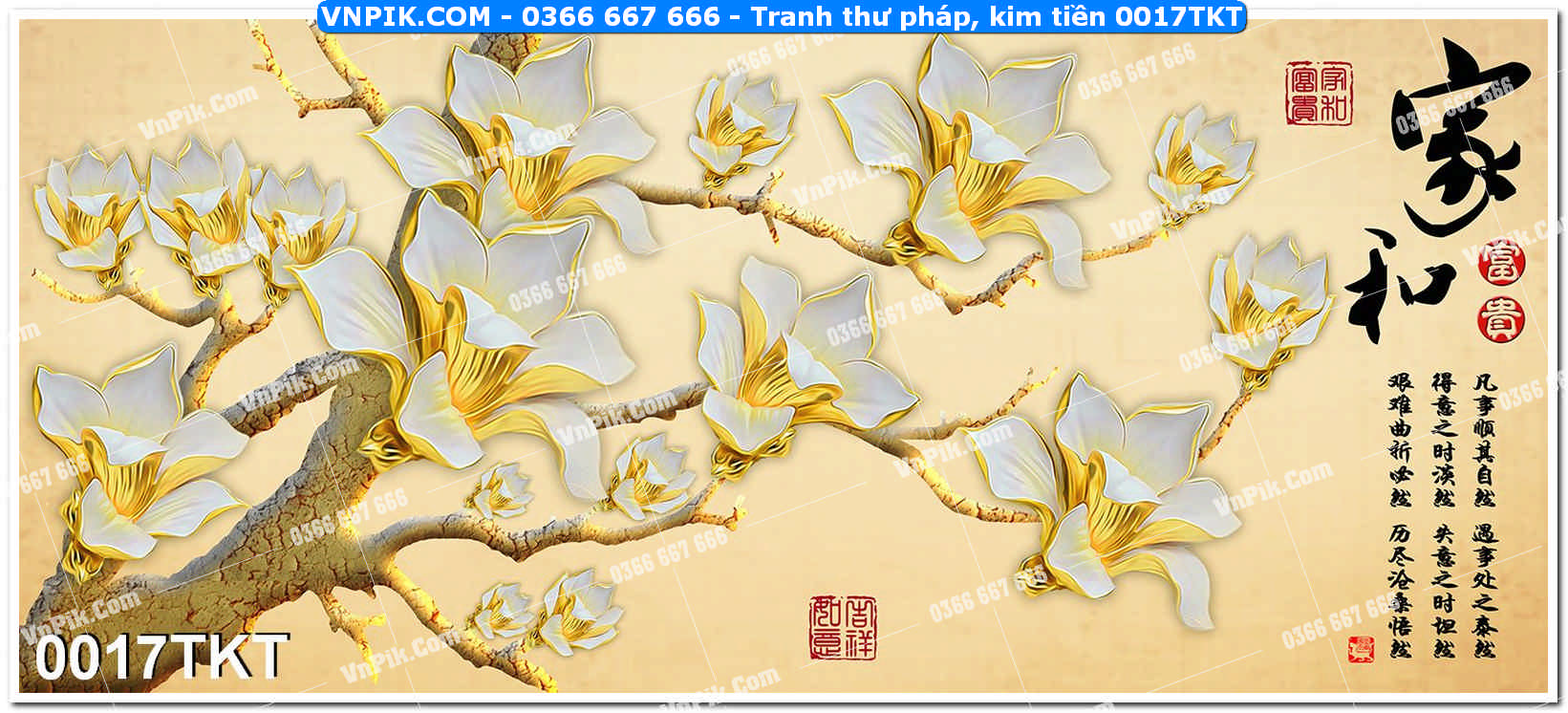Tranh Thư Pháp – Kim Tiền 0017TKT
