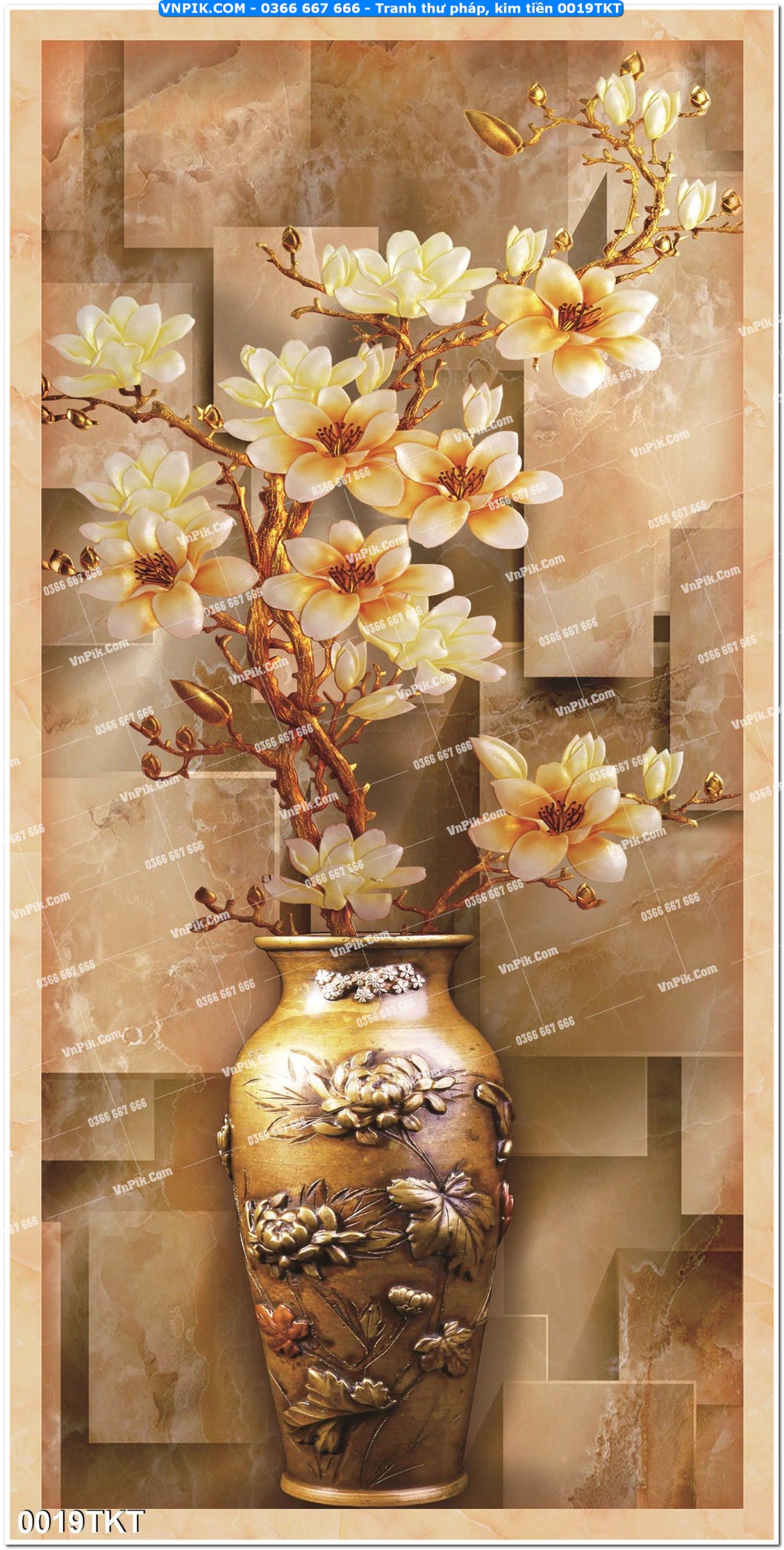 Tranh Thư Pháp – Kim Tiền 0019TKT