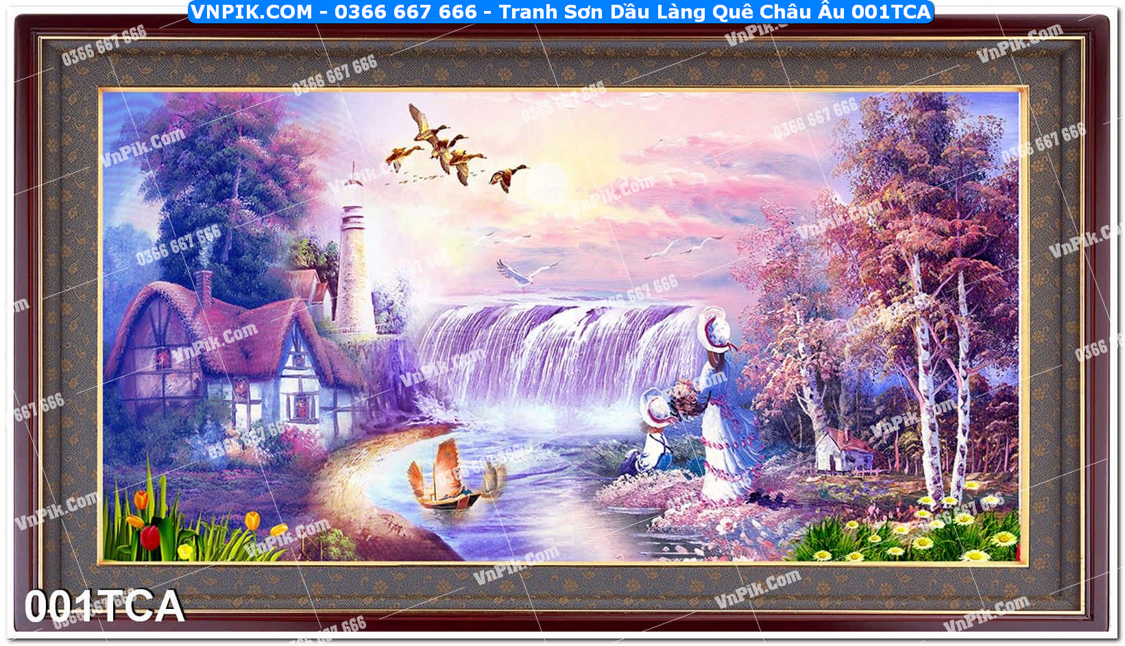 Tranh Sơn Dầu Làng Quê Châu Âu (001TCA)
