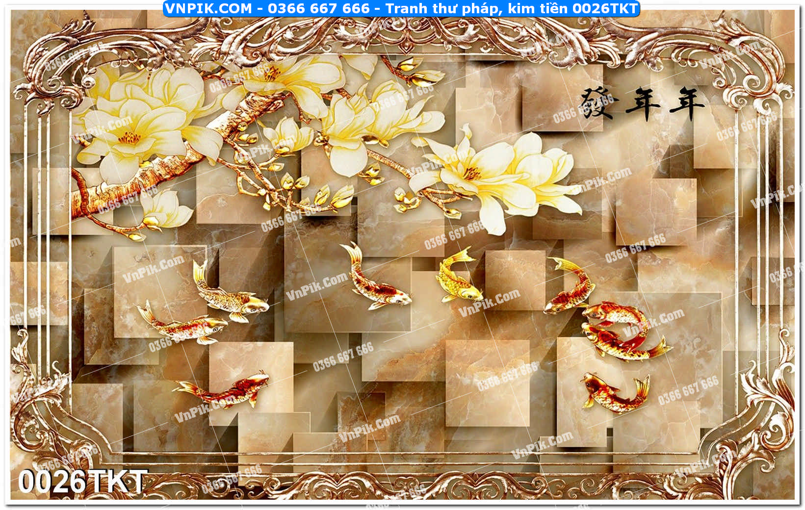 Tranh Thư Pháp – Kim Tiền 0026TKT