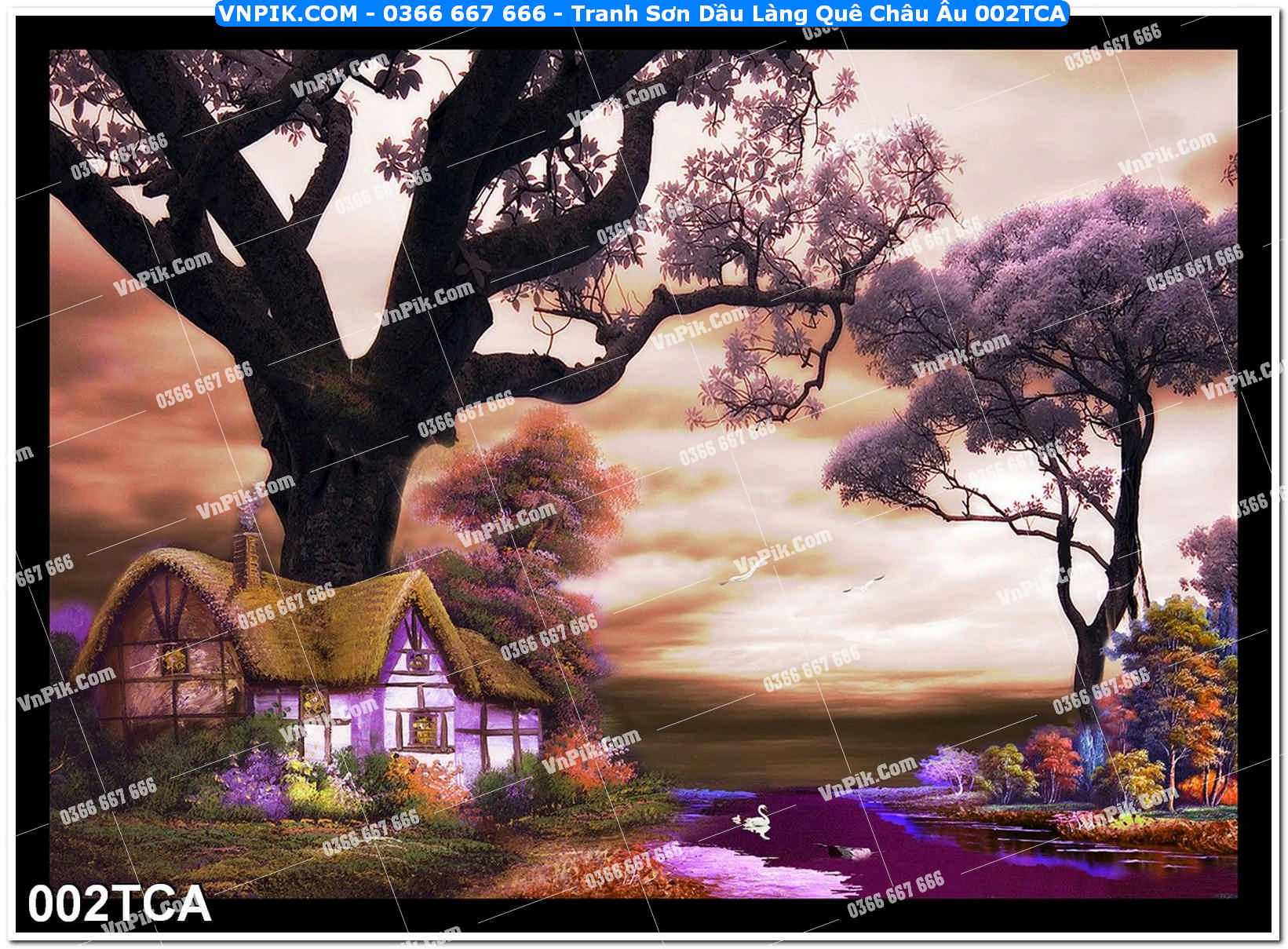 Tranh Sơn Dầu Làng Quê Châu Âu (002TCA)