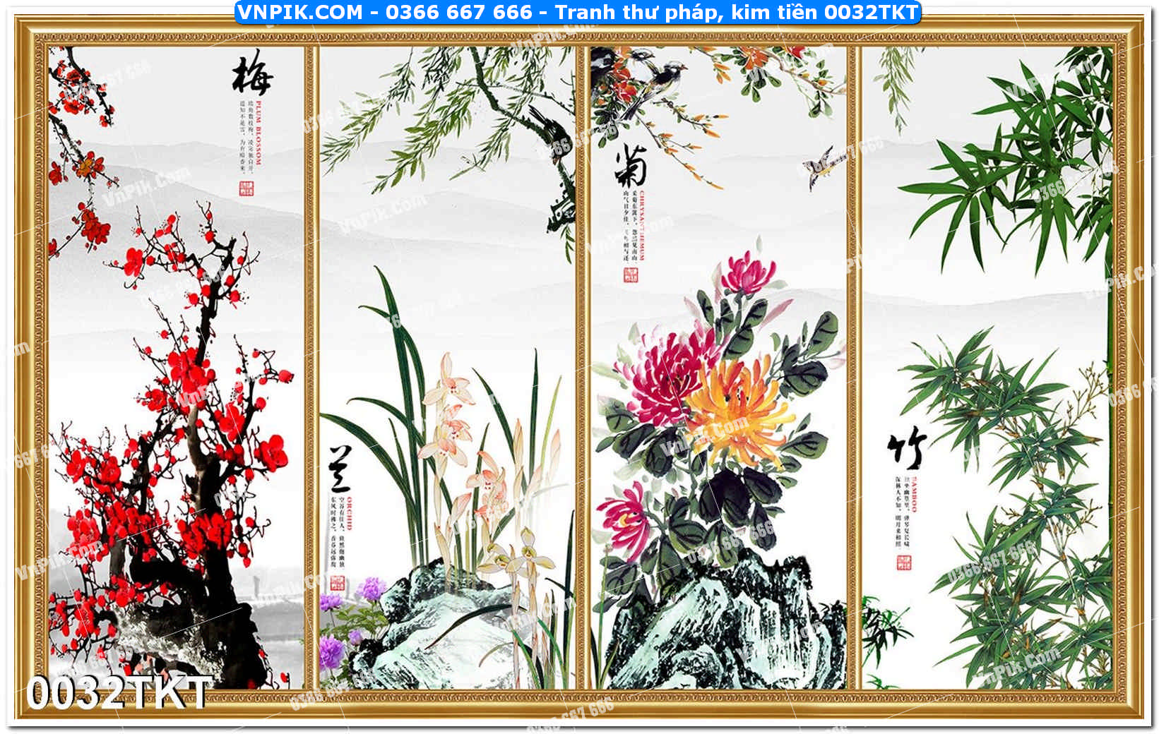 Tranh Thư Pháp – Kim Tiền 0032TKT