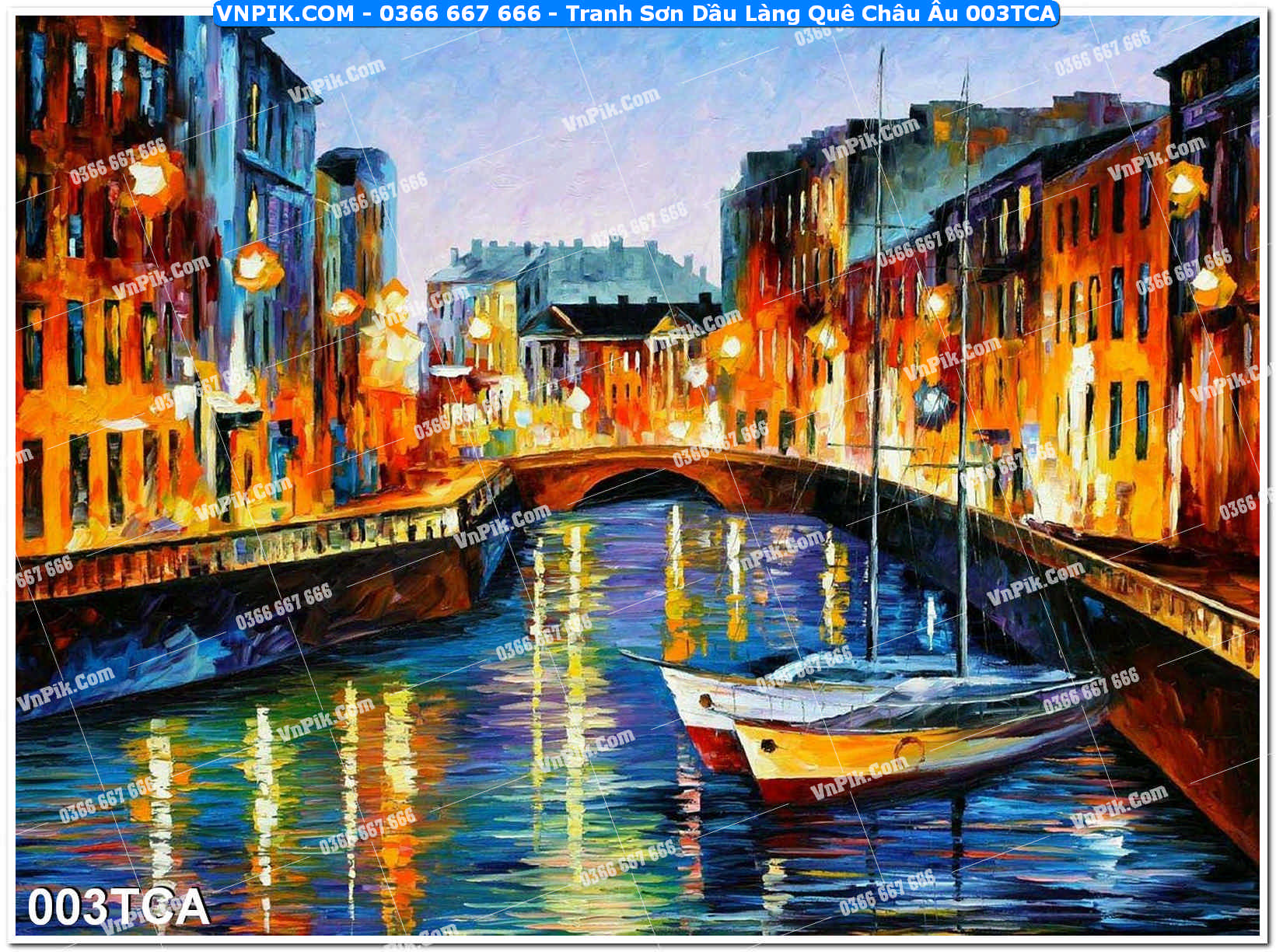 Tranh Sơn Dầu Làng Quê Châu Âu (003TCA)