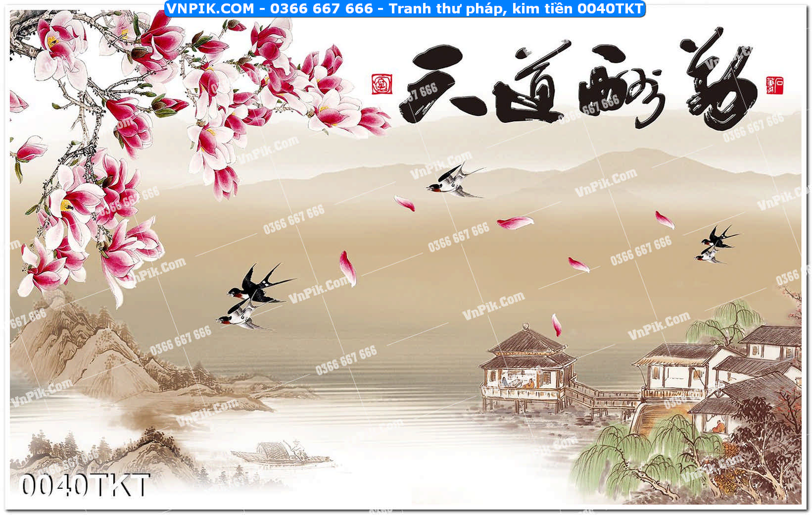 Tranh Thư Pháp – Kim Tiền 0040TKT