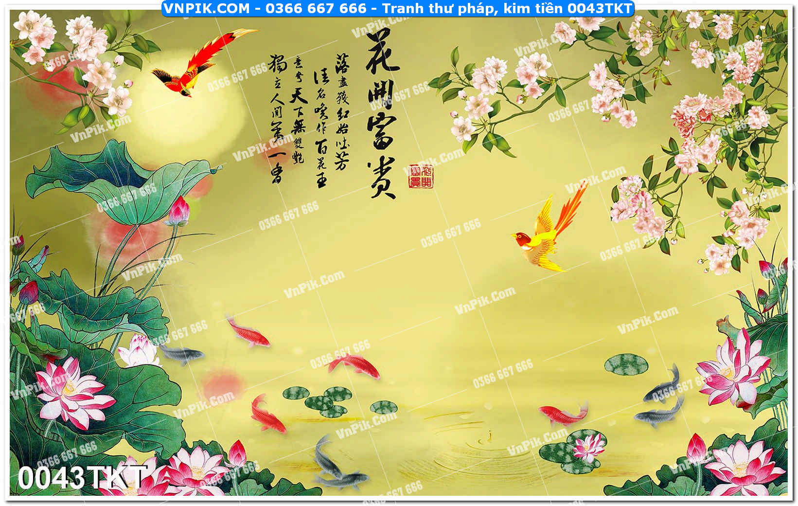 Tranh Thư Pháp – Kim Tiền 0043TKT