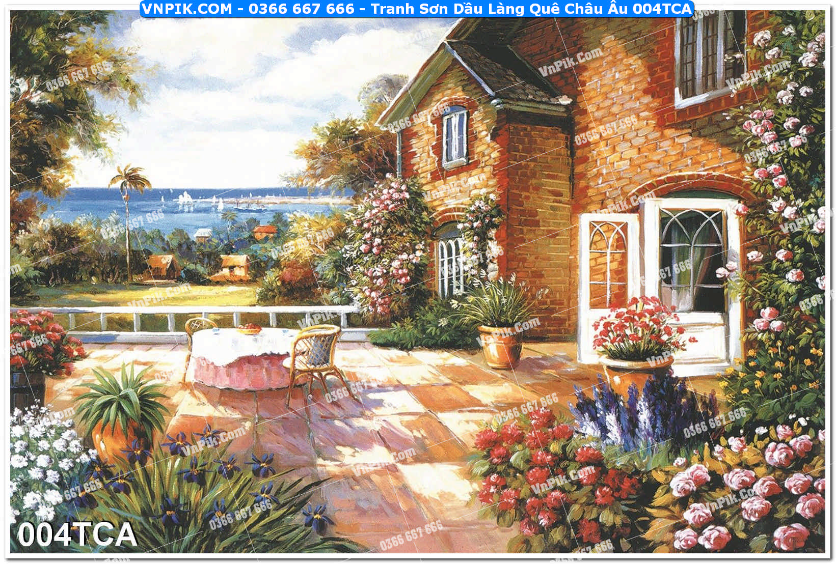 Tranh Sơn Dầu Làng Quê Châu Âu (004TCA)