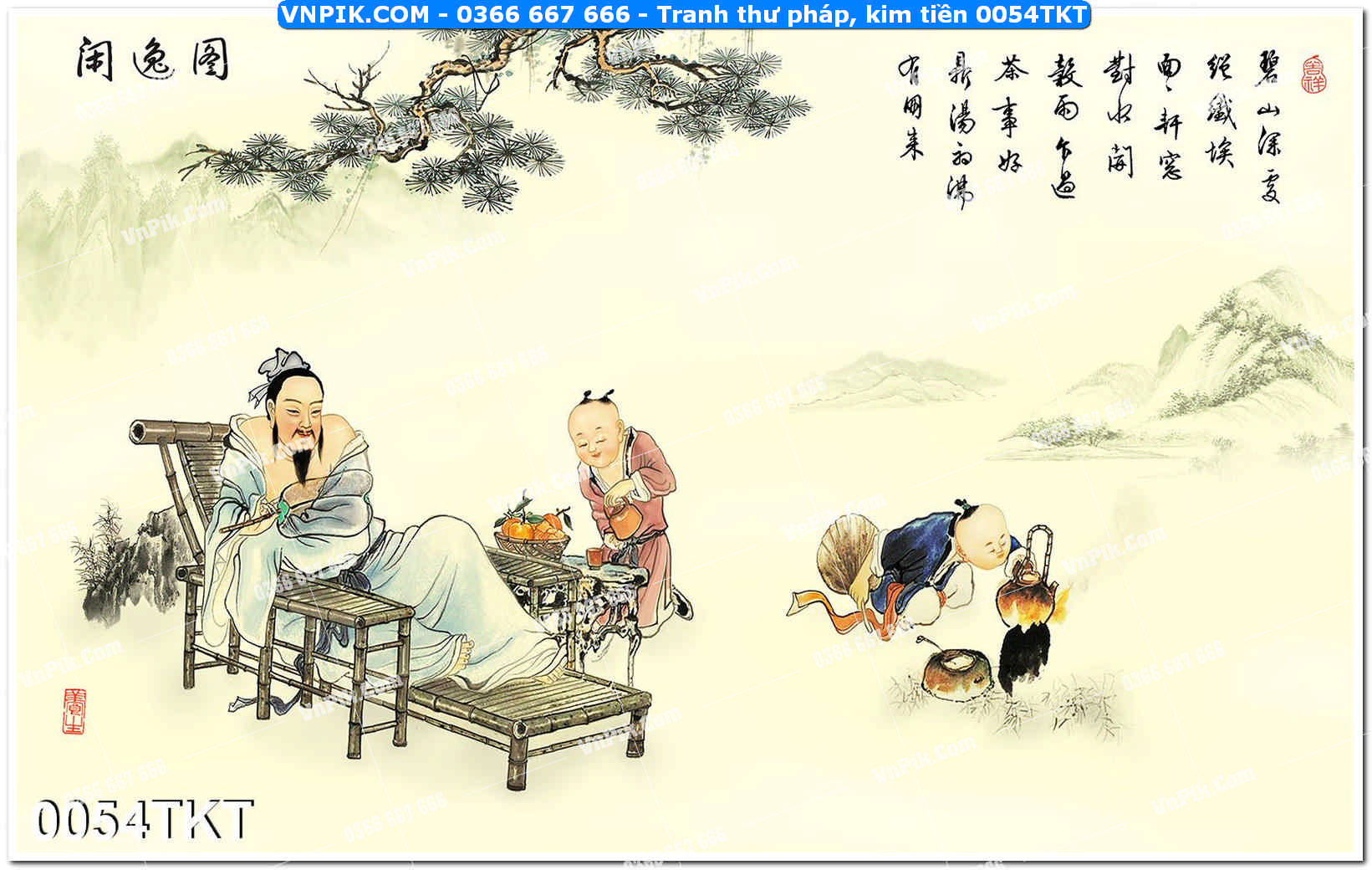 Tranh Thư Pháp – Kim Tiền 0054TKT
