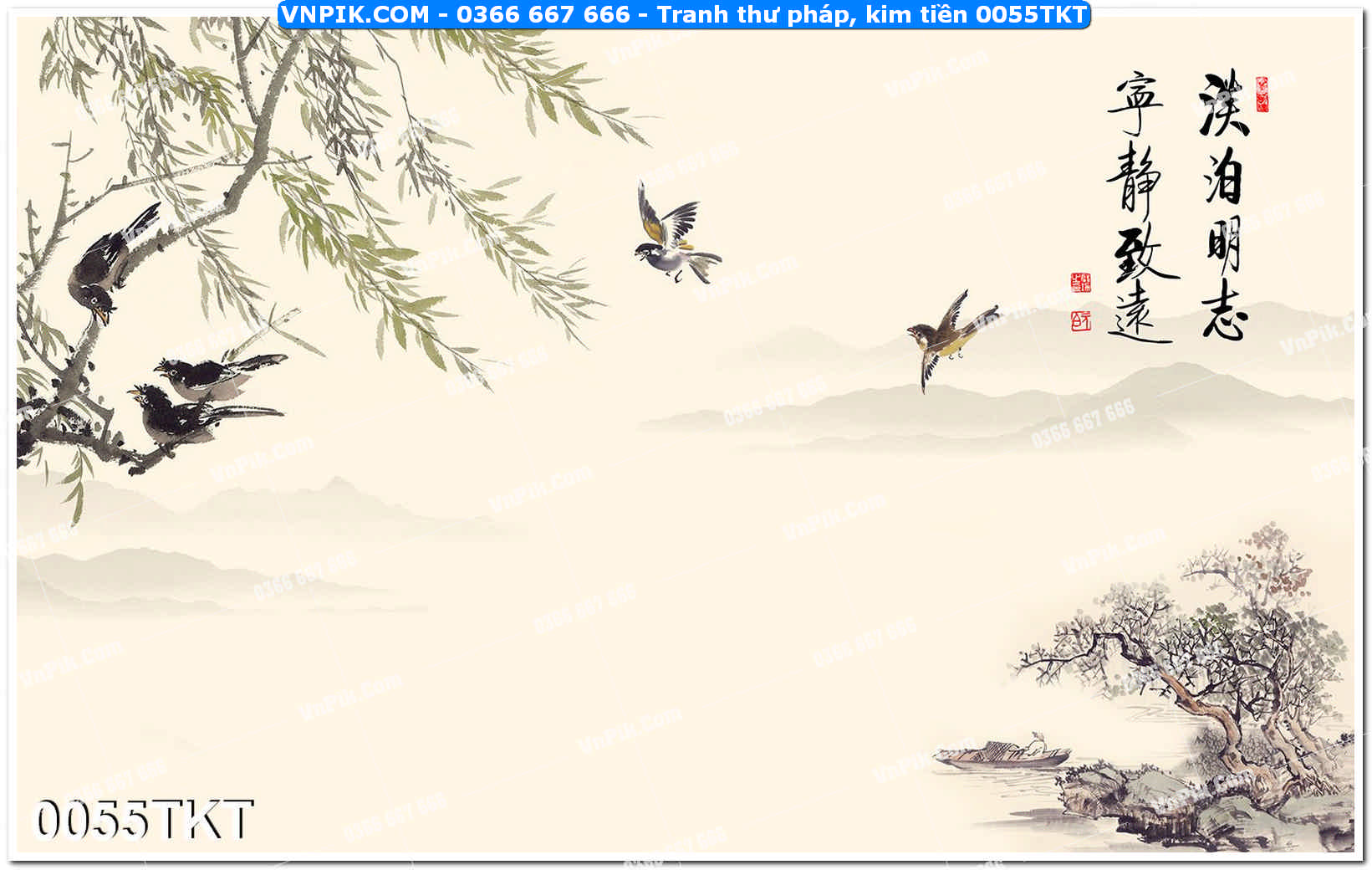 Tranh Thư Pháp – Kim Tiền 0055TKT