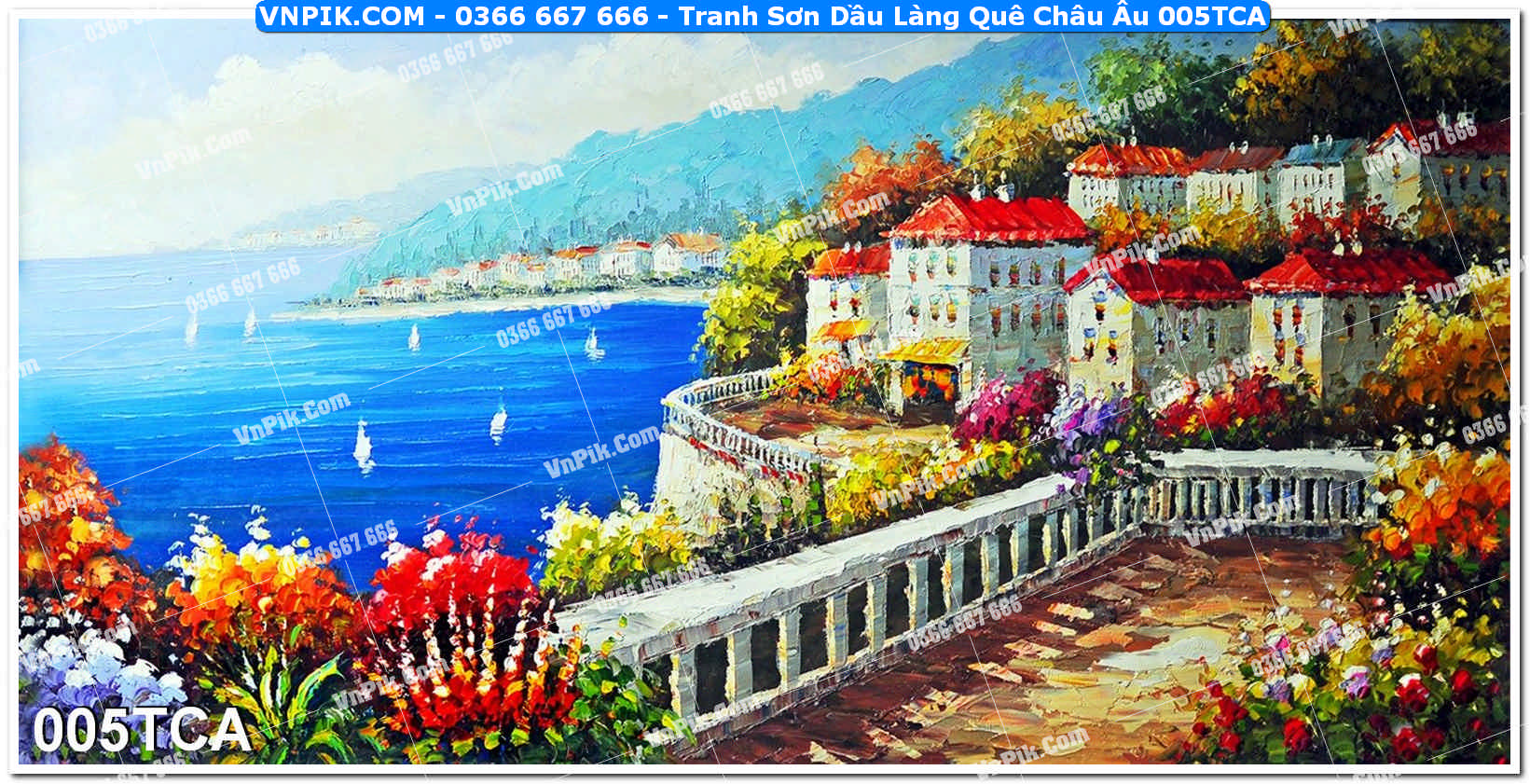 Tranh Sơn Dầu Làng Quê Châu Âu (005TCA)