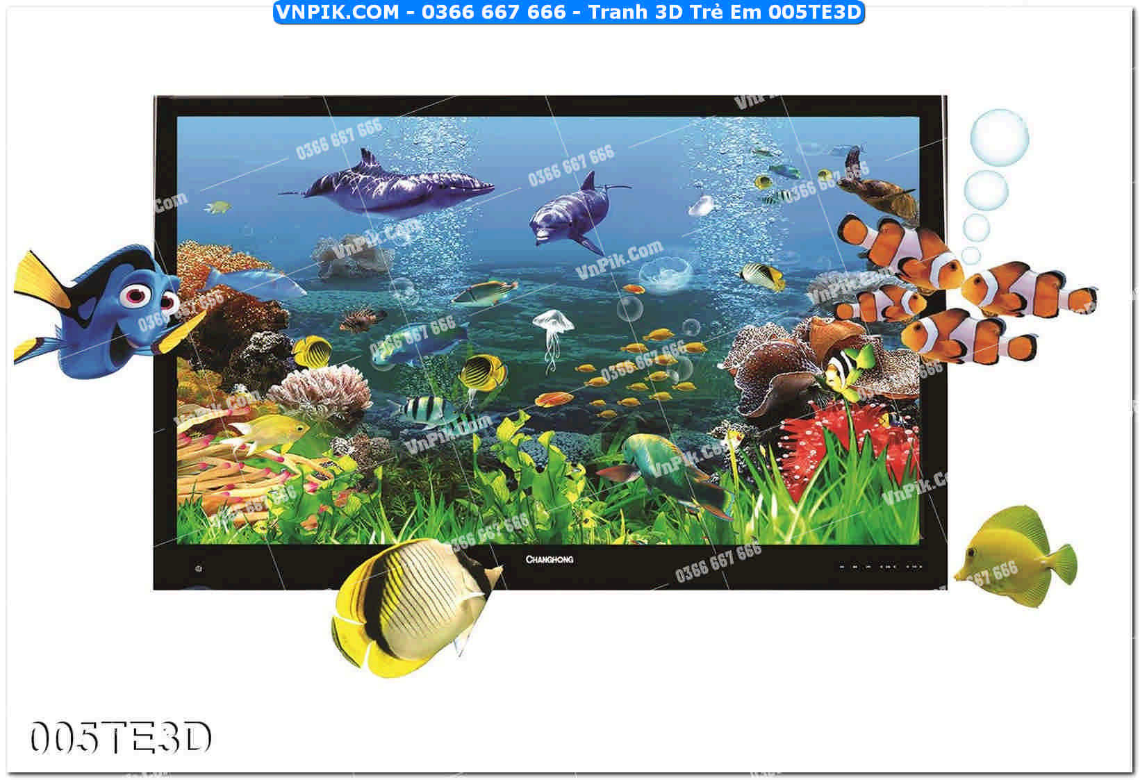 Tranh 3D Trẻ Em 005TE3D