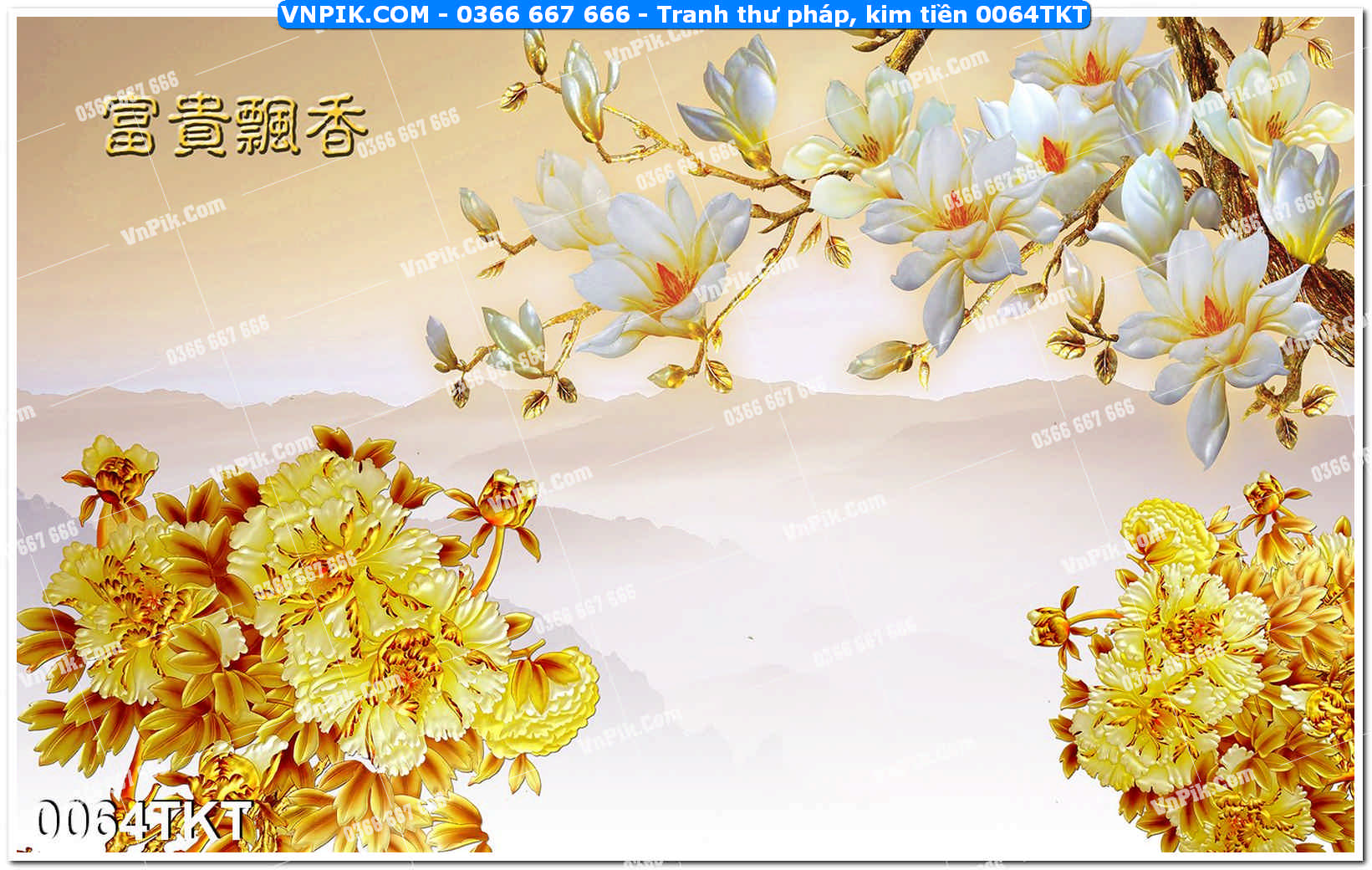 Tranh Thư Pháp – Kim Tiền 0064TKT