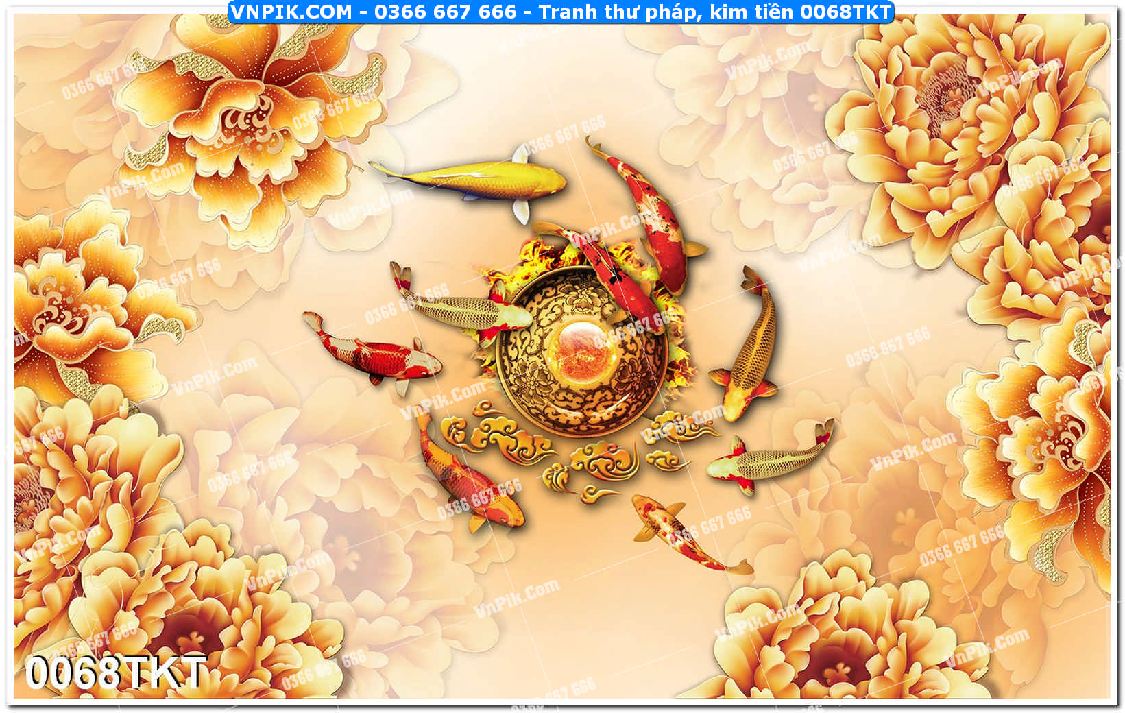 Tranh Thư Pháp – Kim Tiền 0068TKT