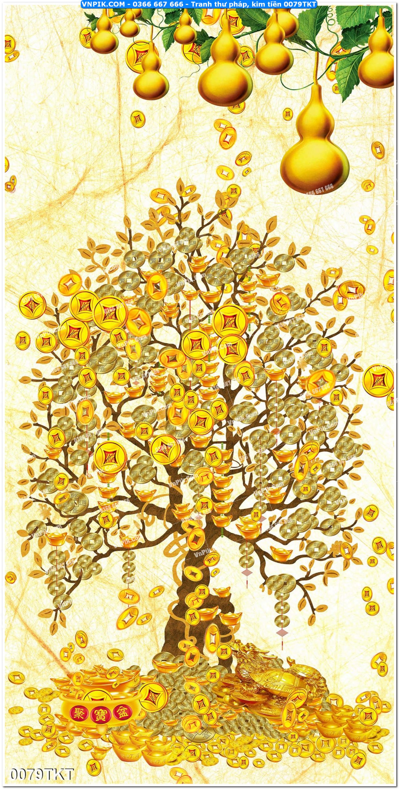 Tranh Thư Pháp – Kim Tiền 0079TKT