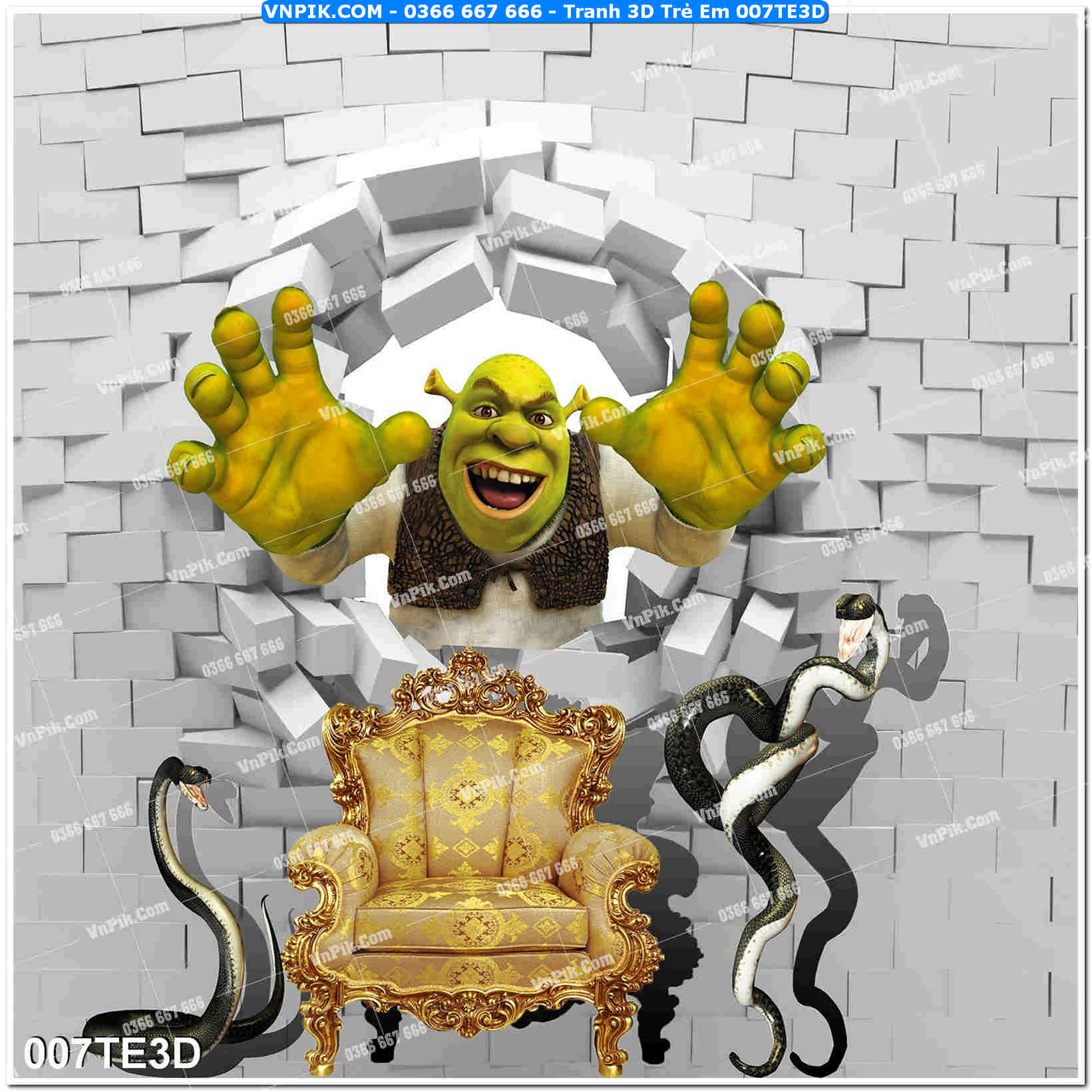 Tranh 3D Trẻ Em 007TE3D