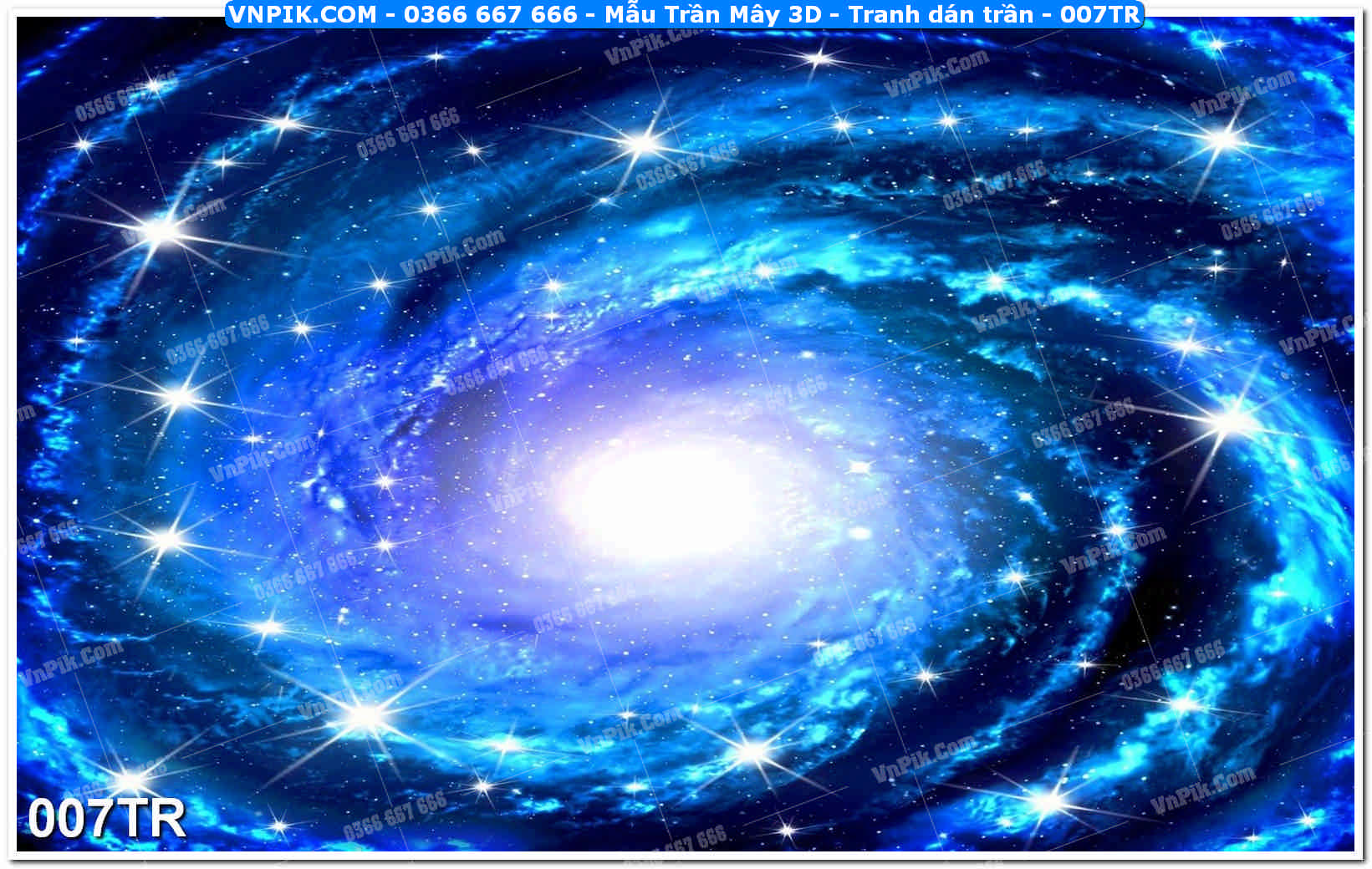 Mẫu Trần Mây 3D – Tranh dán trần 007TR