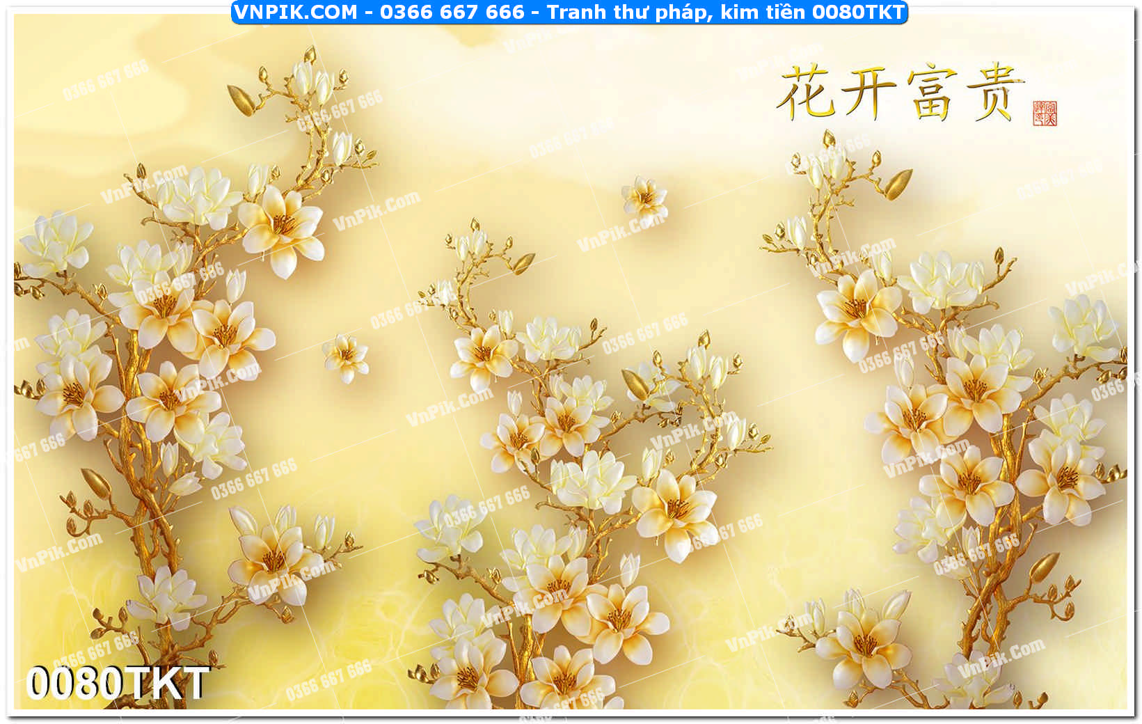 Tranh Thư Pháp – Kim Tiền 0080TKT