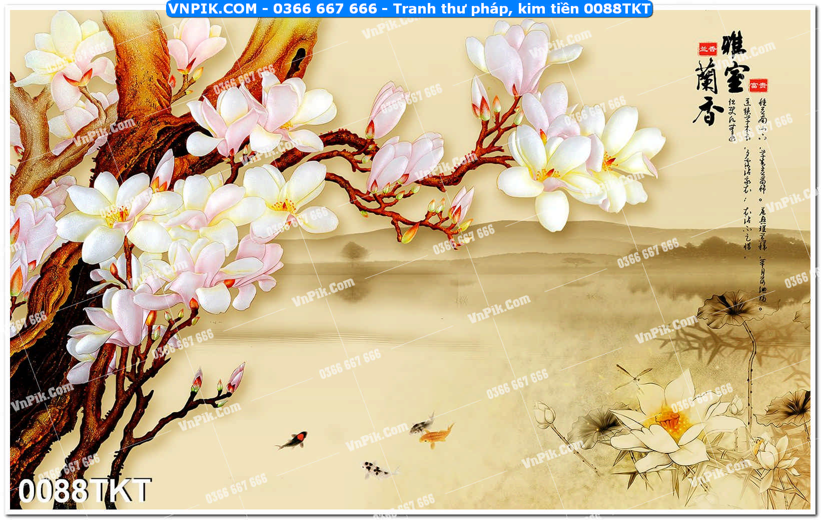 Tranh Thư Pháp – Kim Tiền 0088TKT