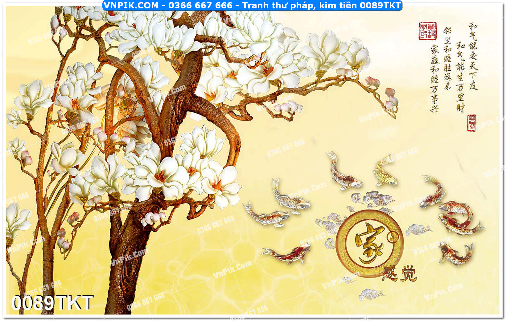 Tranh Thư Pháp – Kim Tiền 0089TKT
