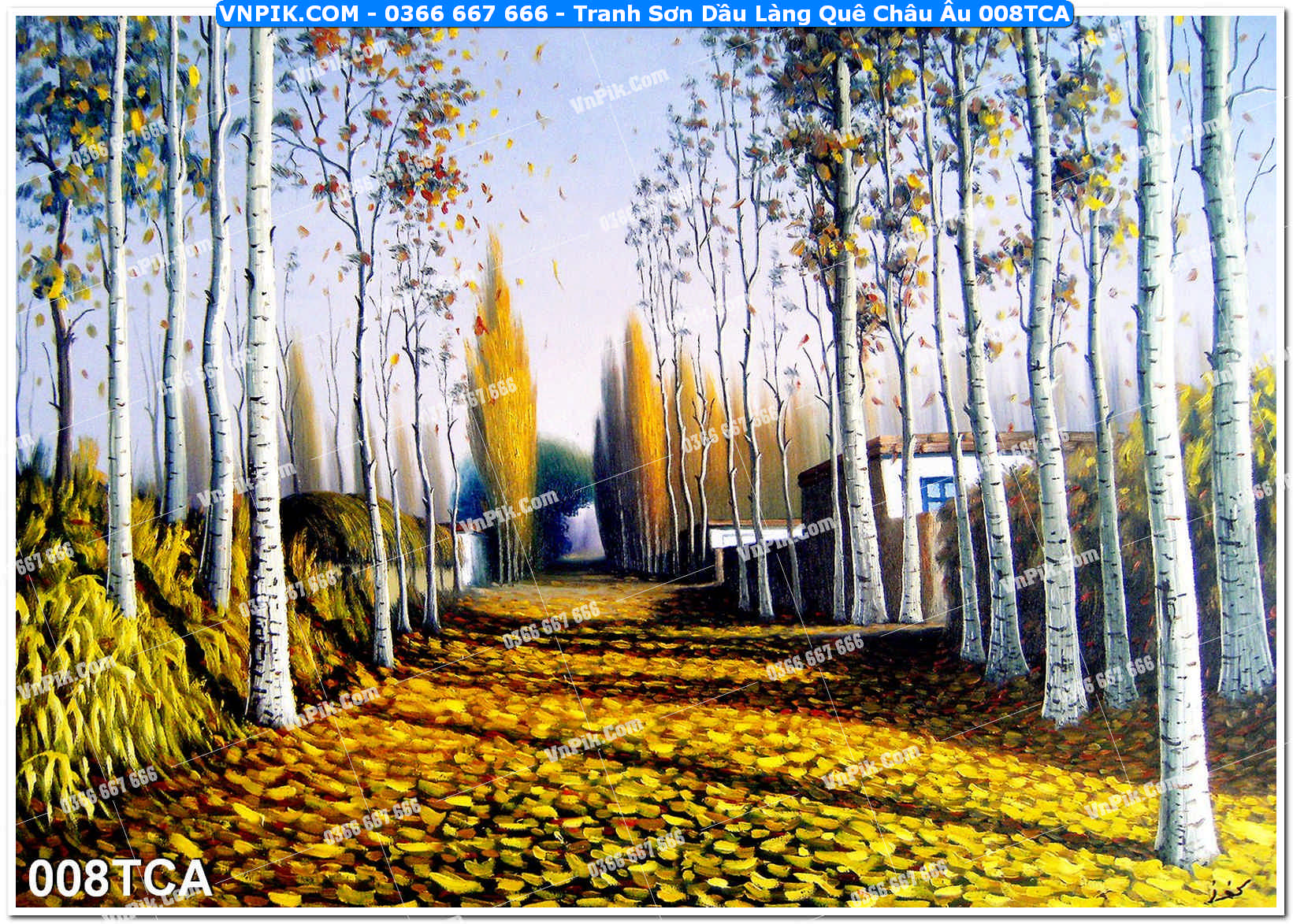 Tranh Sơn Dầu Làng Quê Châu Âu (008TCA)