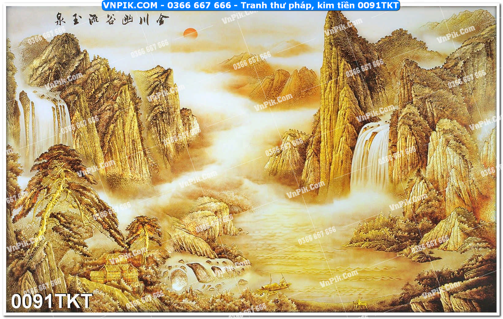 Tranh Thư Pháp – Kim Tiền 0091TKT