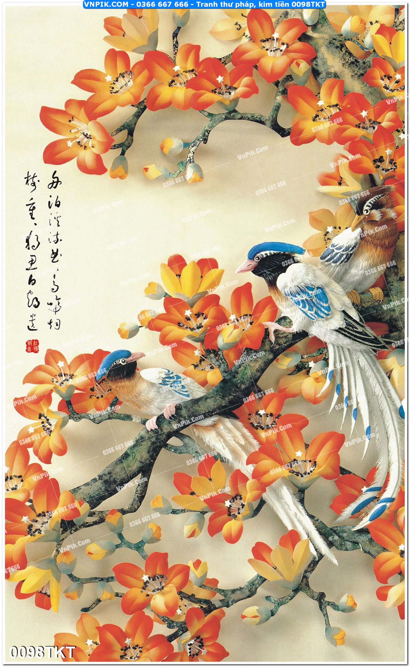 Tranh Thư Pháp – Kim Tiền 0098TKT