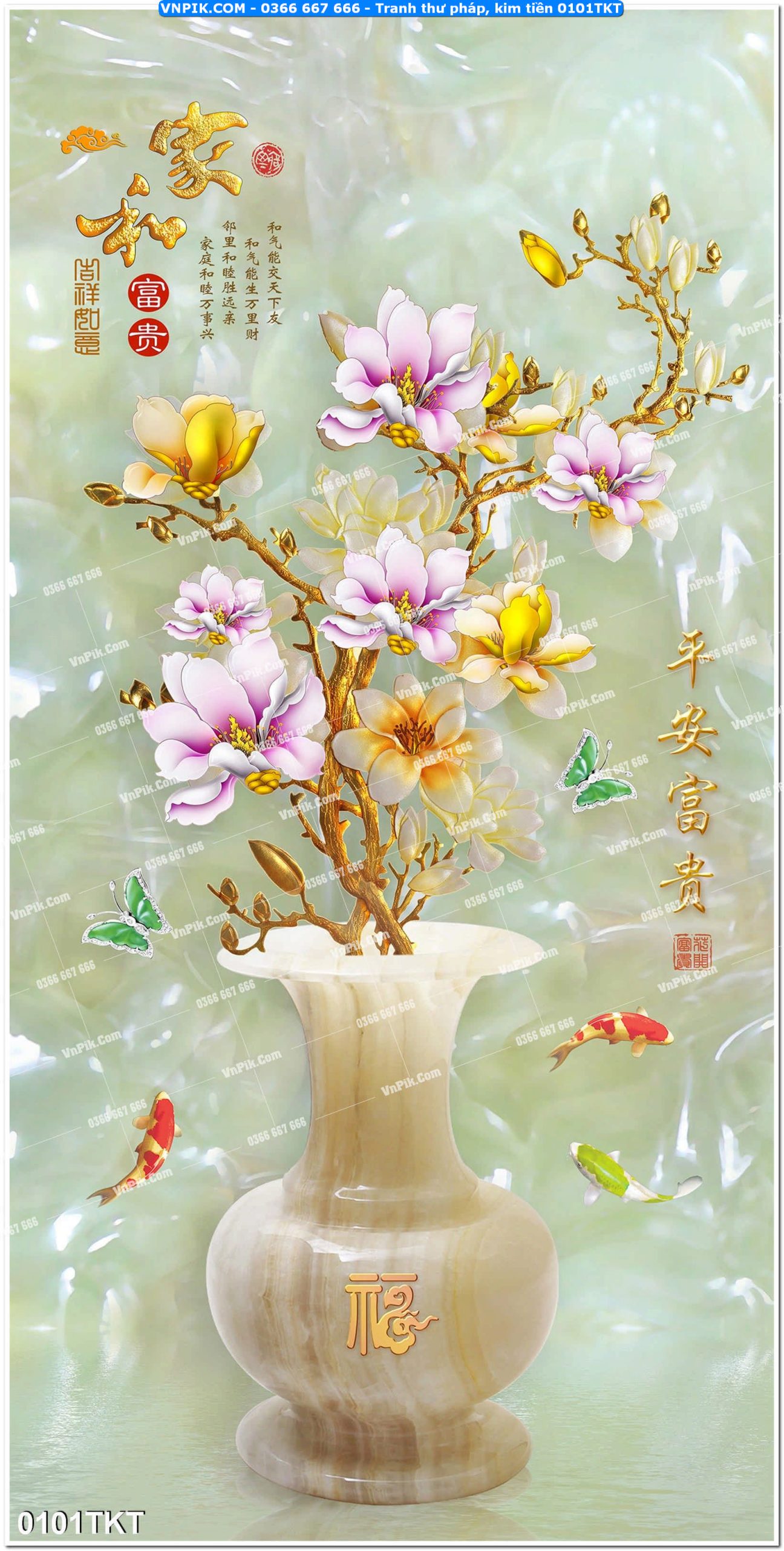 Tranh Thư Pháp – Kim Tiền 0101TKT