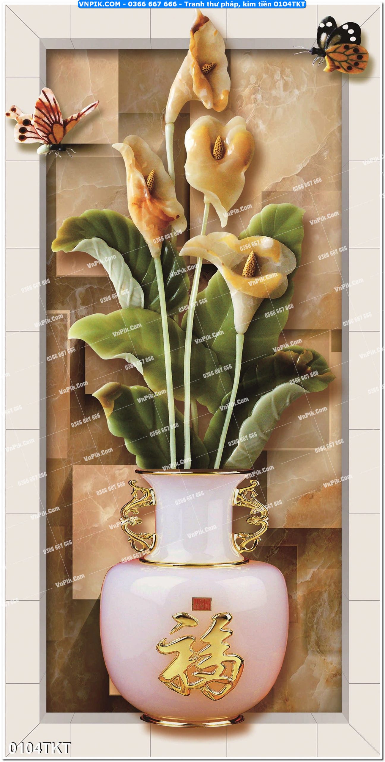 Tranh Thư Pháp – Kim Tiền 0104TKT