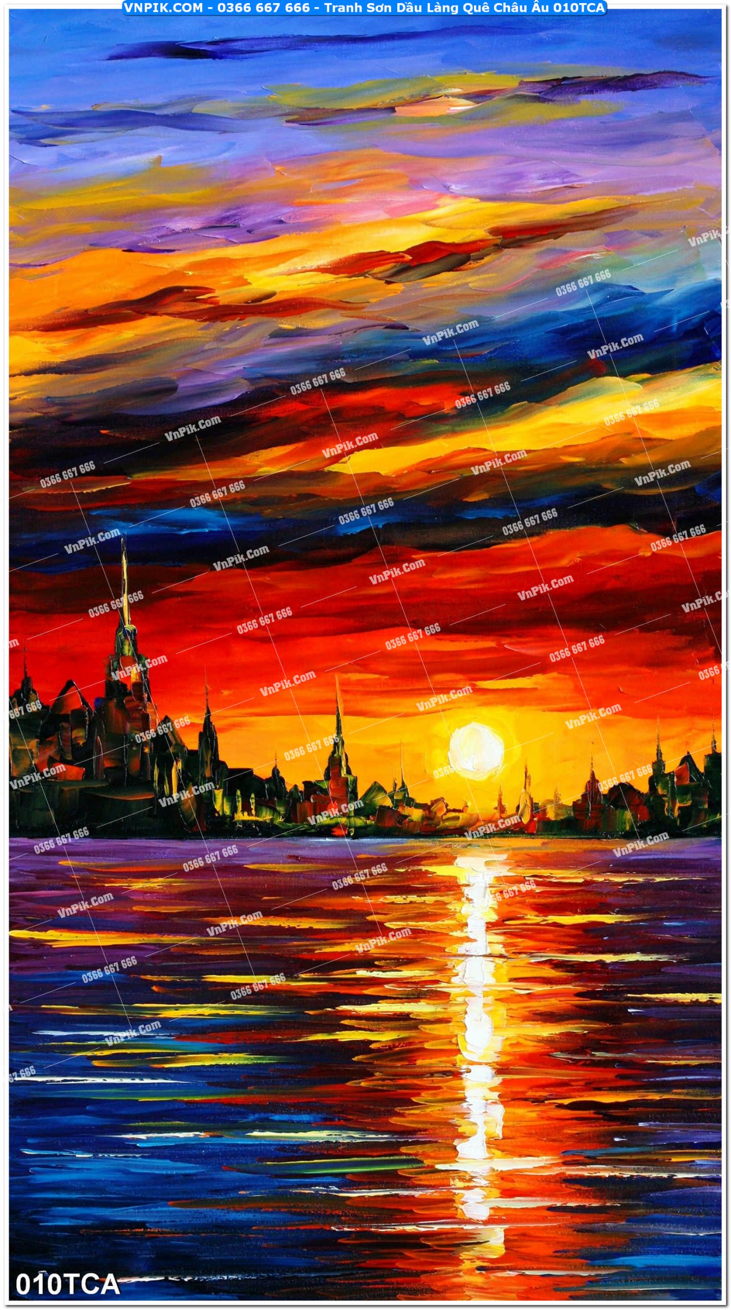 Tranh Sơn Dầu Làng Quê Châu Âu (010TCA)