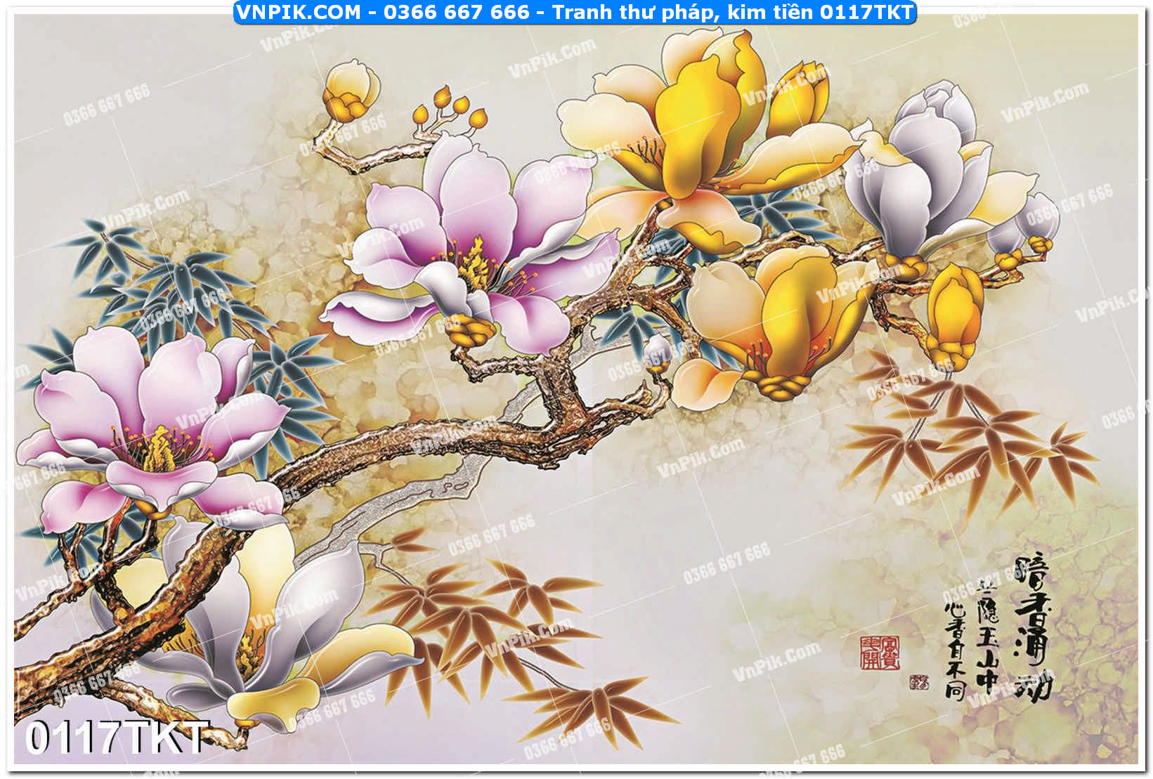 Tranh Thư Pháp – Kim Tiền 0117TKT