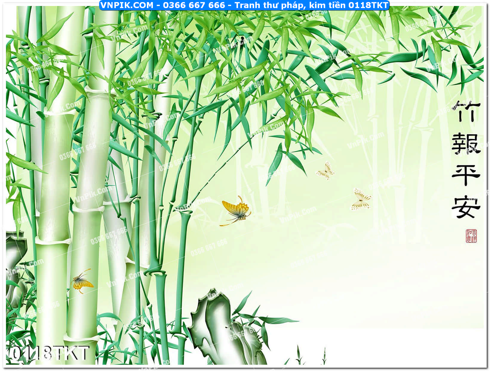 Tranh Thư Pháp – Kim Tiền 0118TKT