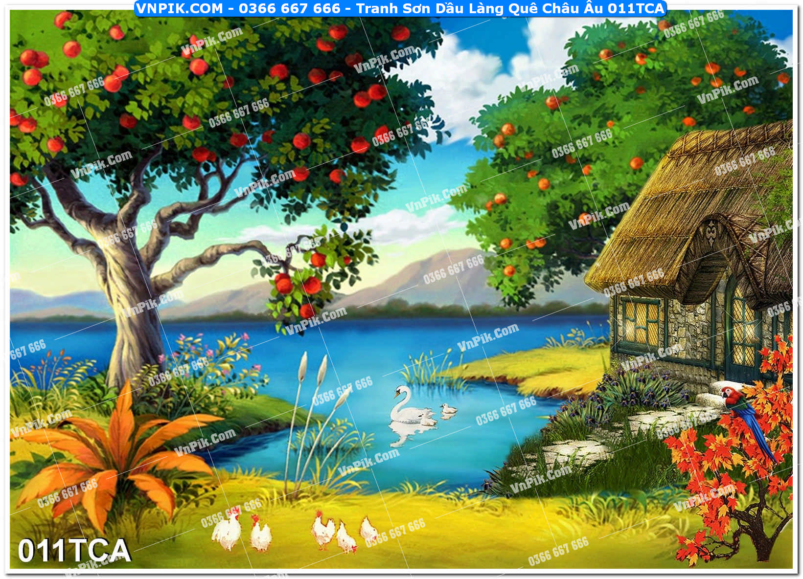Tranh Sơn Dầu Làng Quê Châu Âu (011TCA)