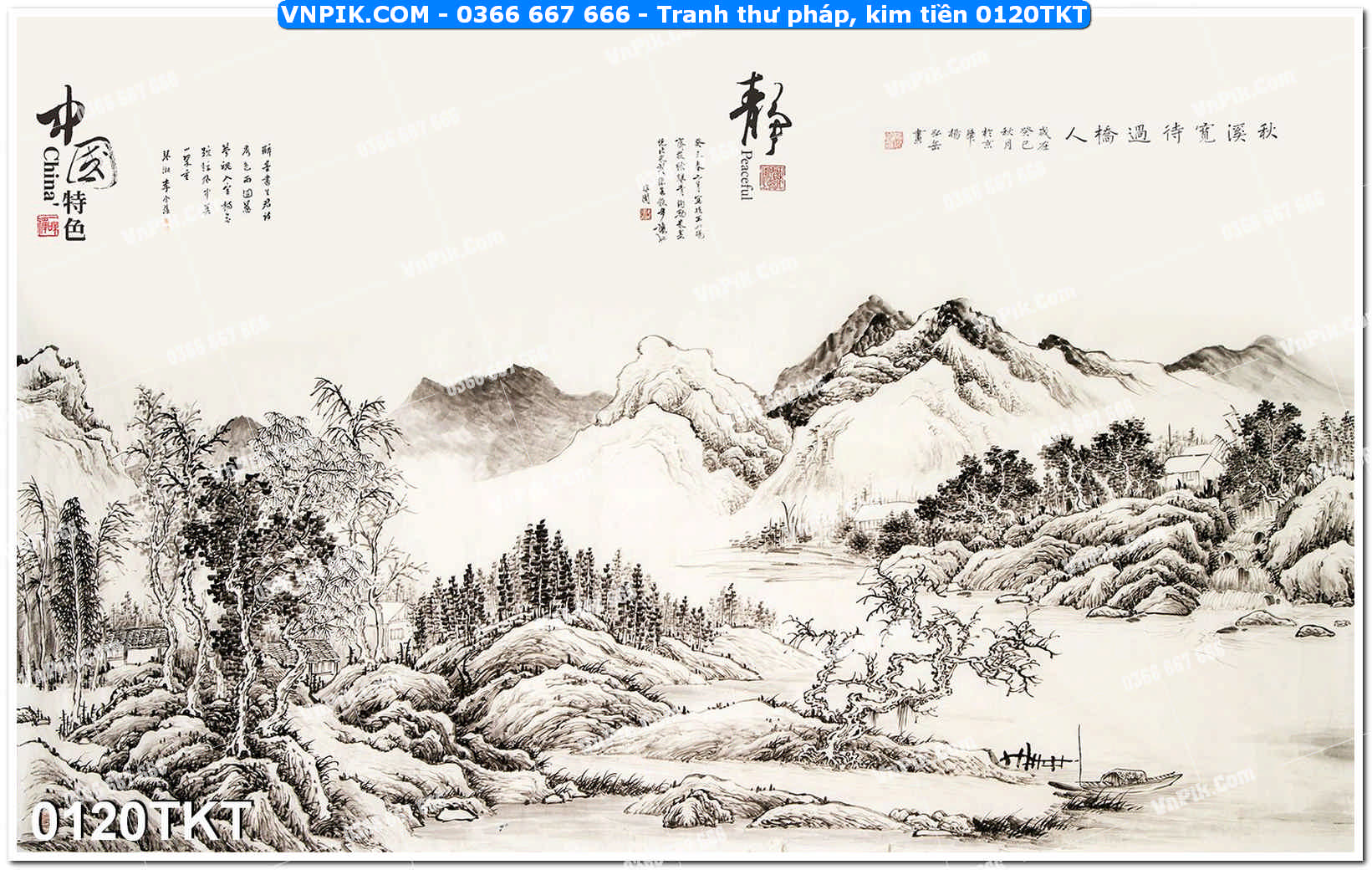 Tranh Thư Pháp – Kim Tiền 0120TKT