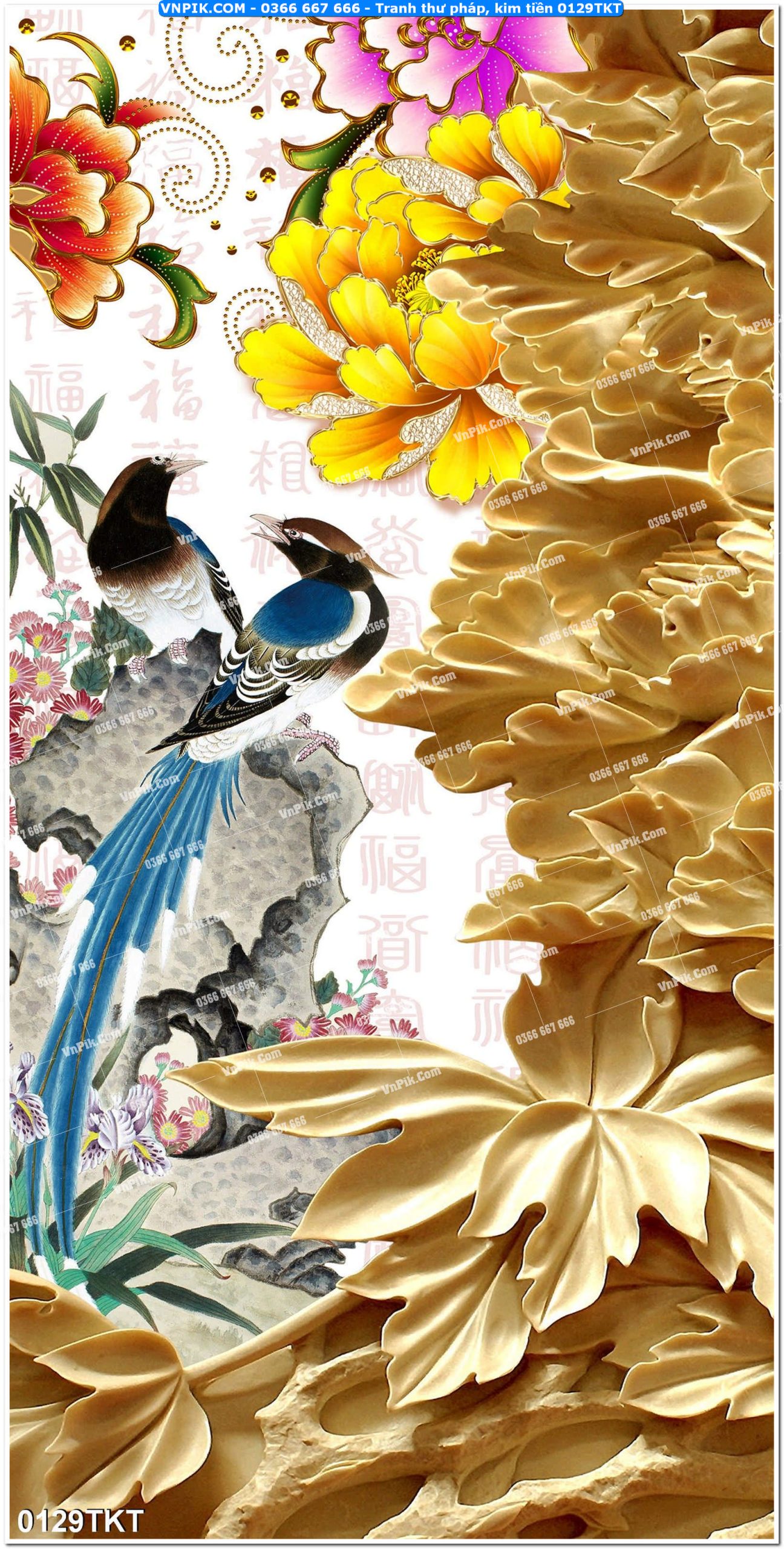 Tranh Thư Pháp – Kim Tiền 0129TKT