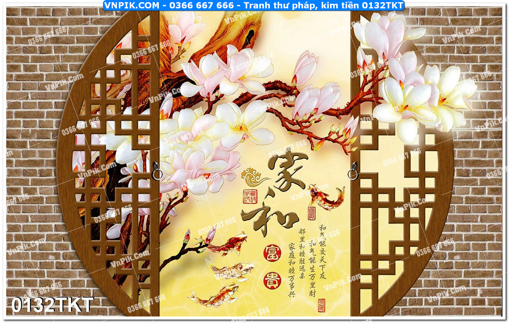 Tranh Thư Pháp – Kim Tiền 0132TKT