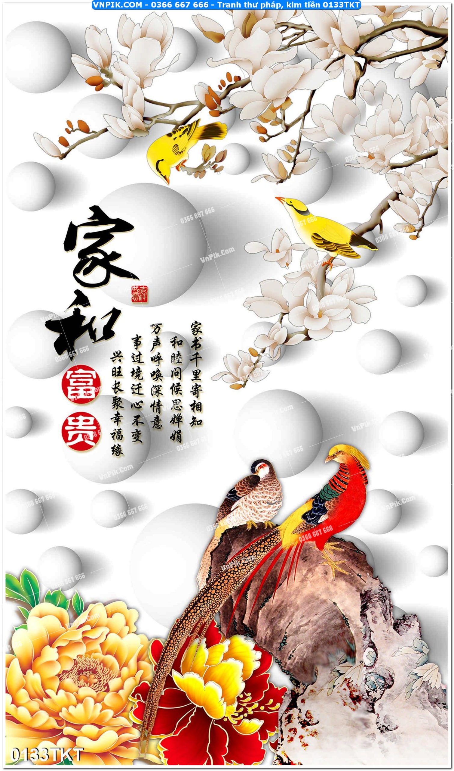 Tranh Thư Pháp – Kim Tiền 0133TKT