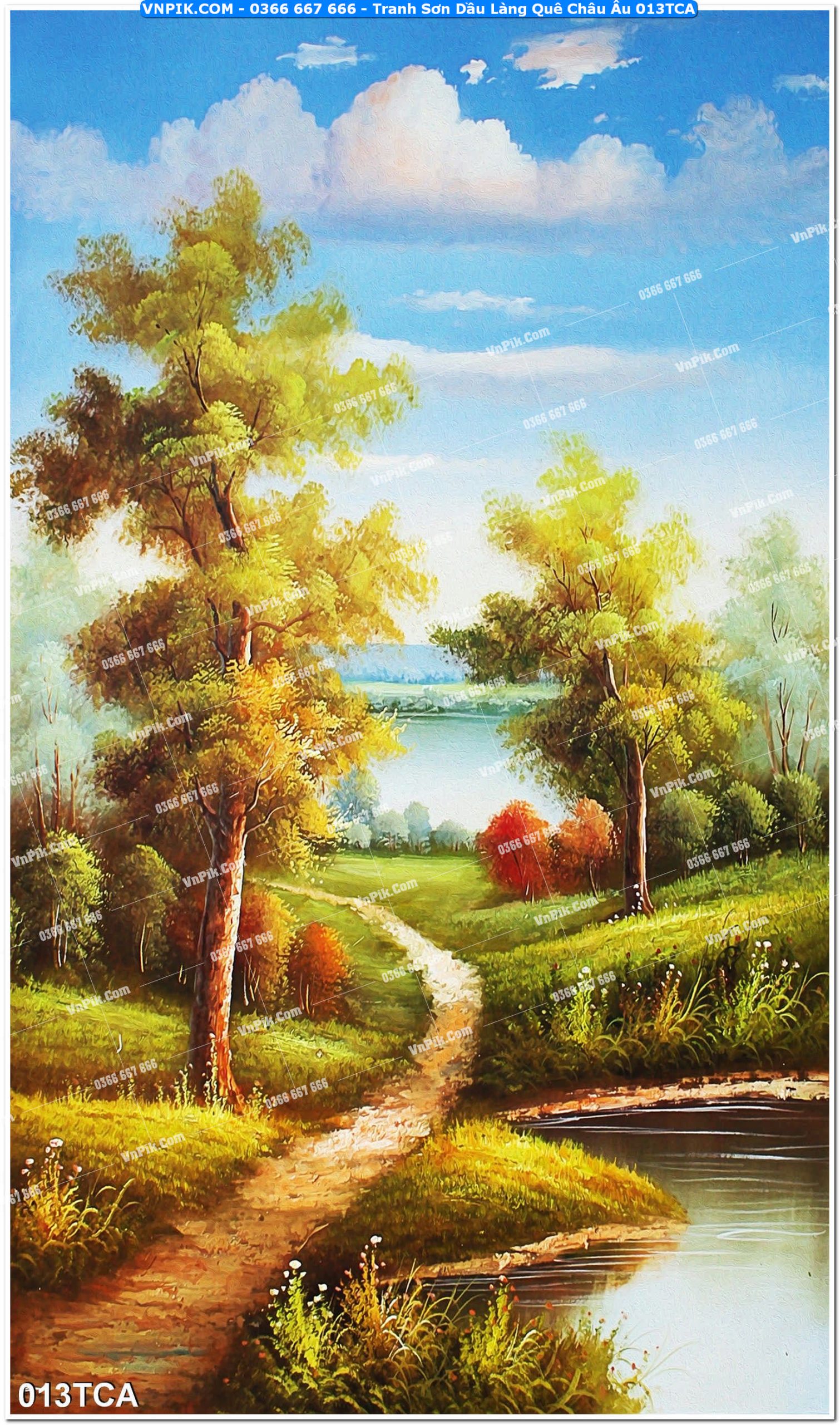 Tranh Sơn Dầu Làng Quê Châu Âu (013TCA)