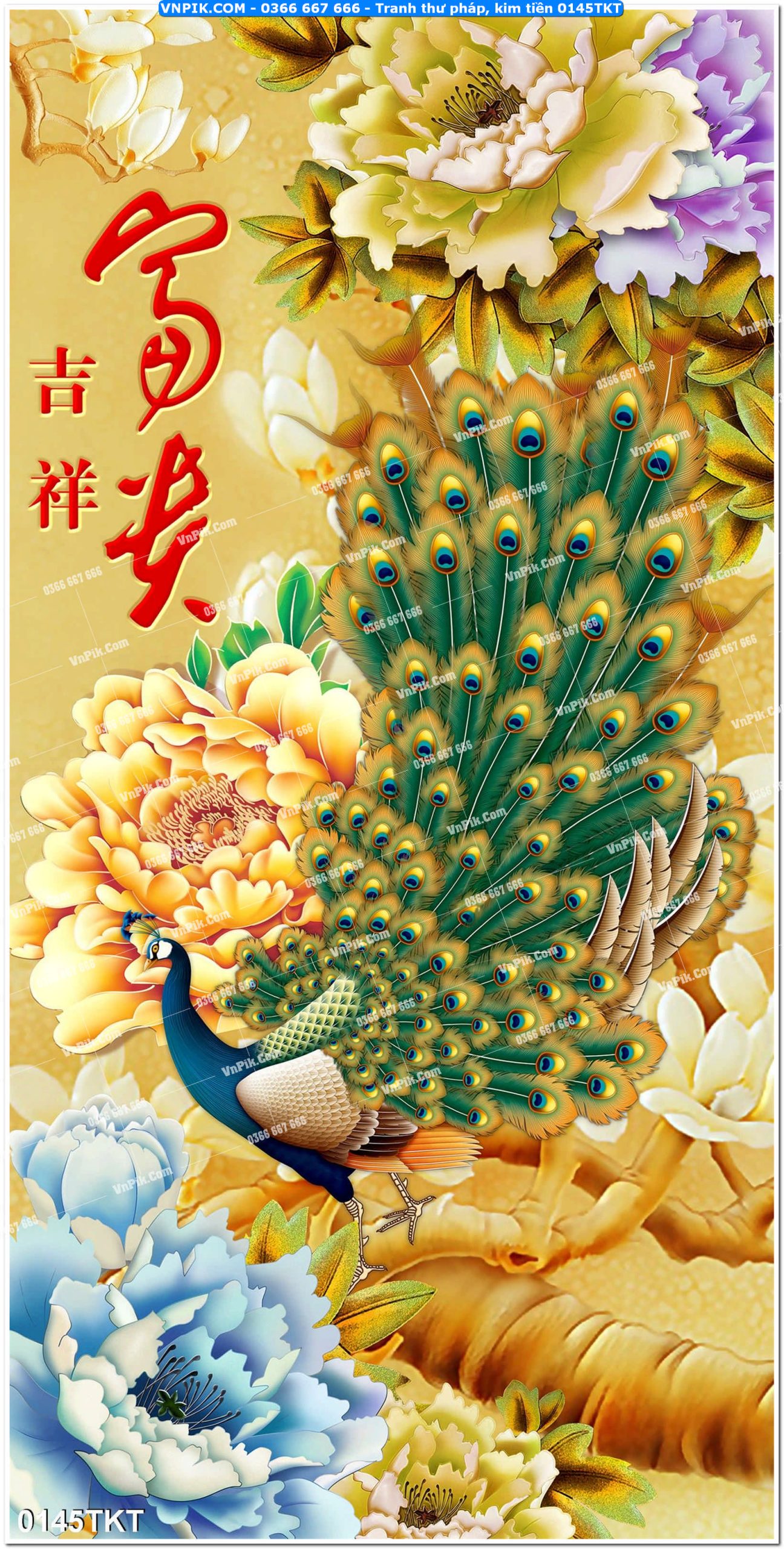 Tranh Thư Pháp – Kim Tiền 0145TKT