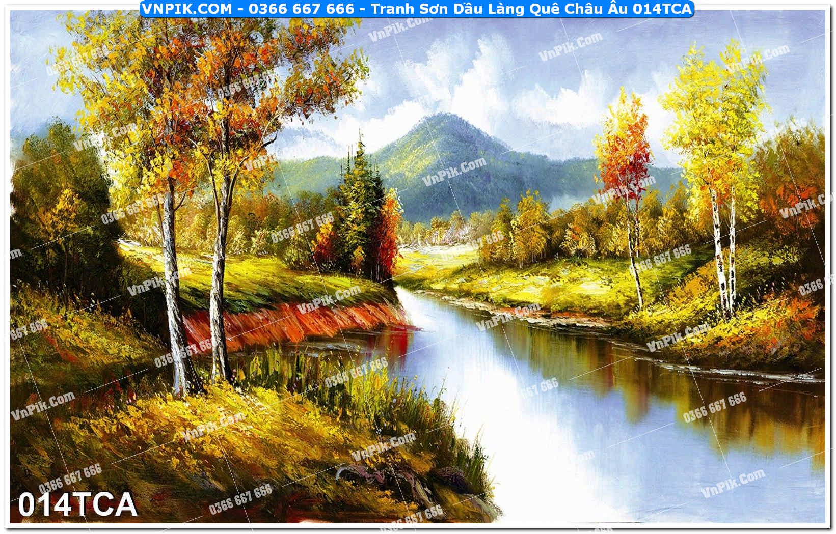 Tranh Sơn Dầu Làng Quê Châu Âu (014TCA)