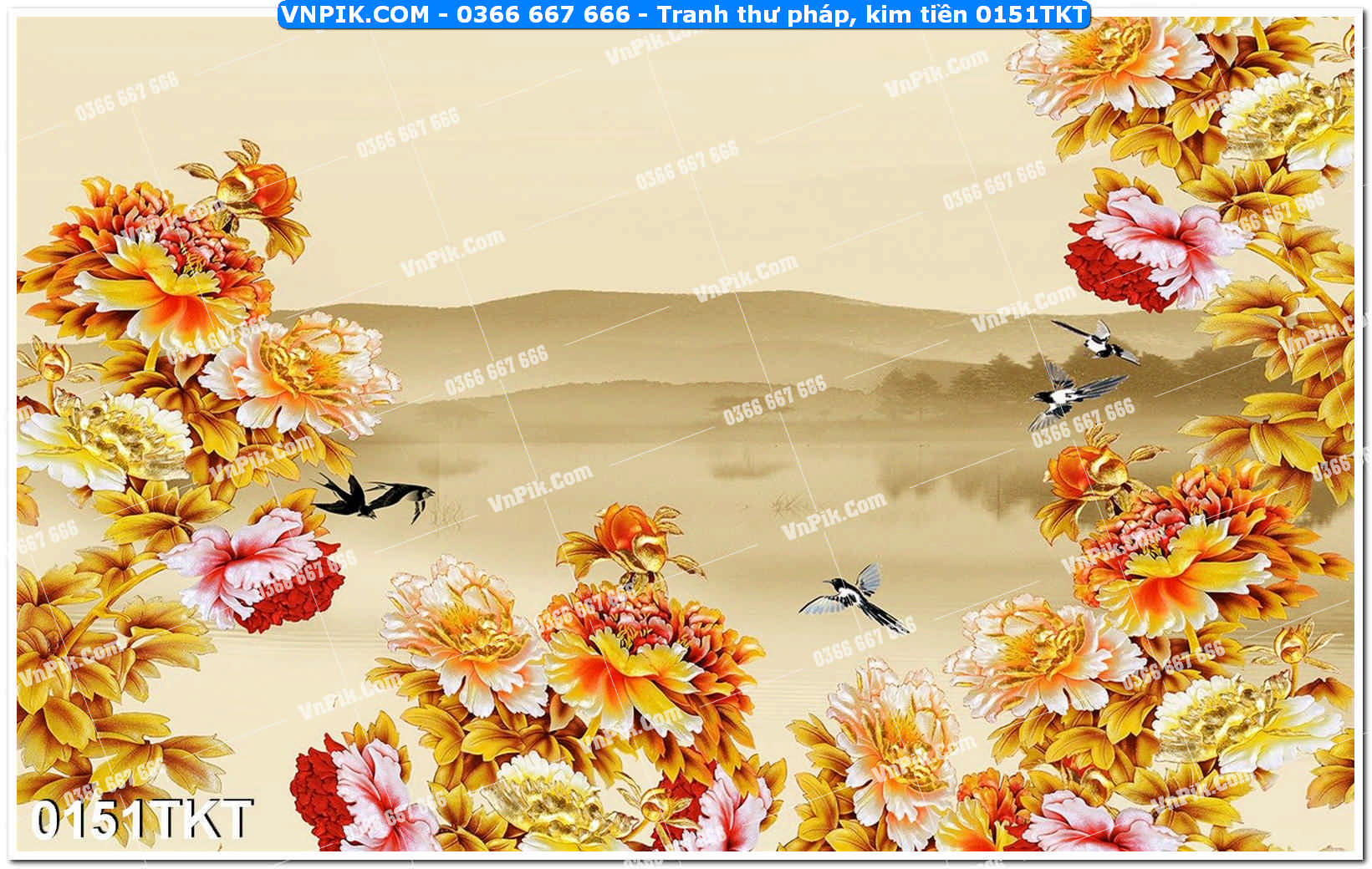 Tranh Thư Pháp – Kim Tiền 0151TKT