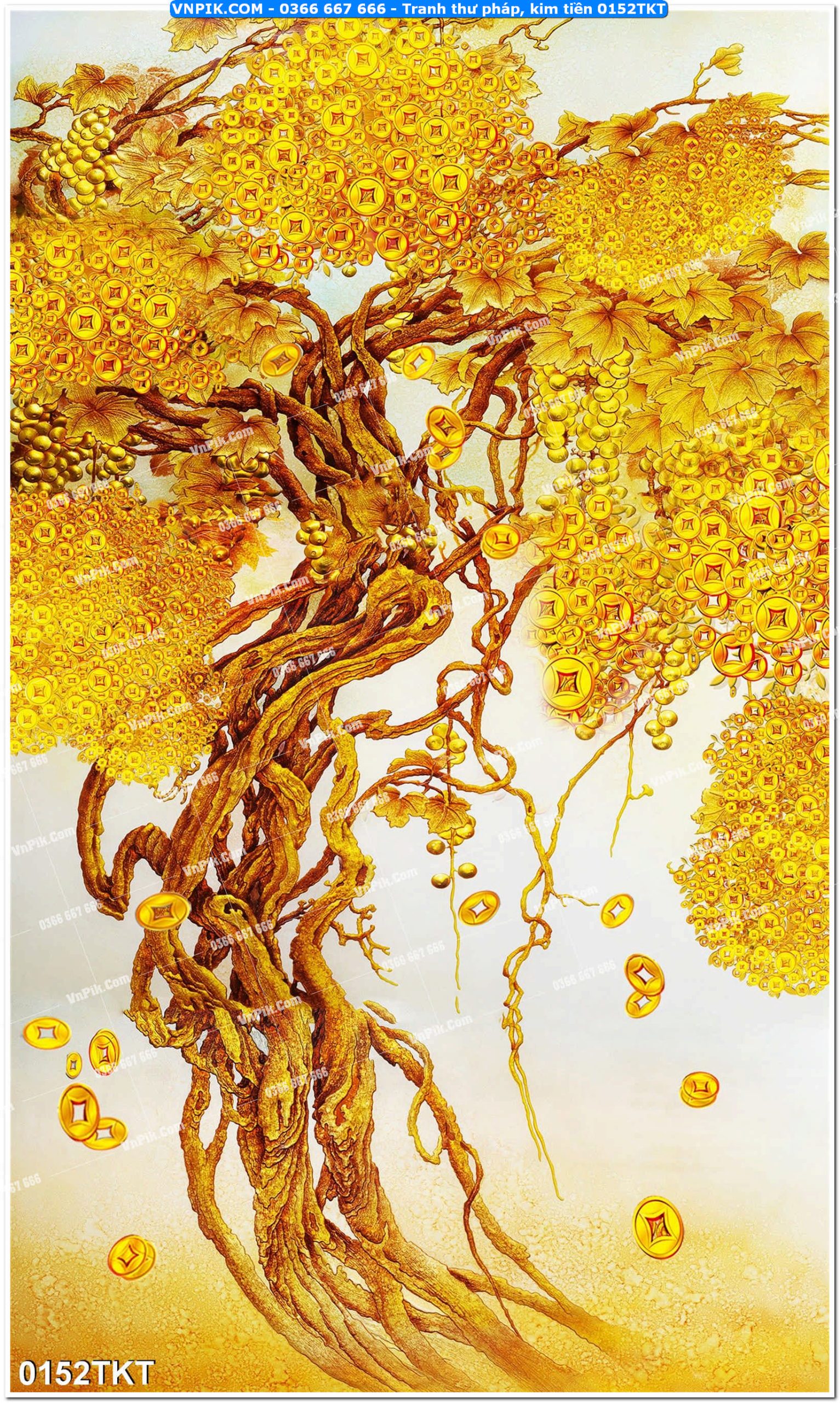 Tranh Thư Pháp – Kim Tiền 0152TKT
